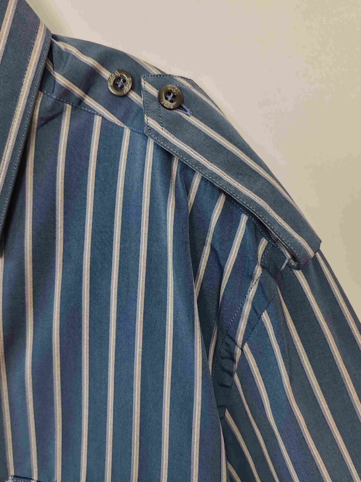Gucci Gucci Striped Button Up Shirt Size M Size US M / EU 48-50 / 2 - 5 Thumbnail