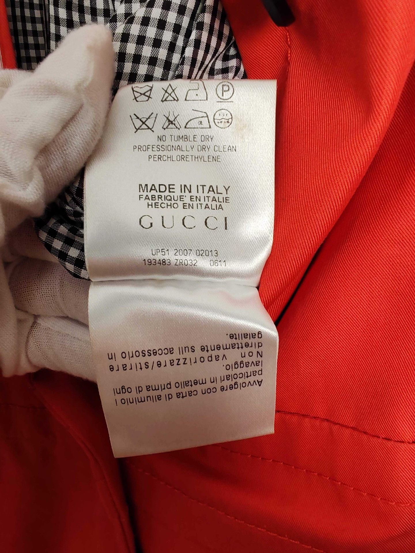 Gucci Gucci Orange Cotton Blend Coat Size 44 Size M / US 6-8 / IT 42-44 - 9 Thumbnail