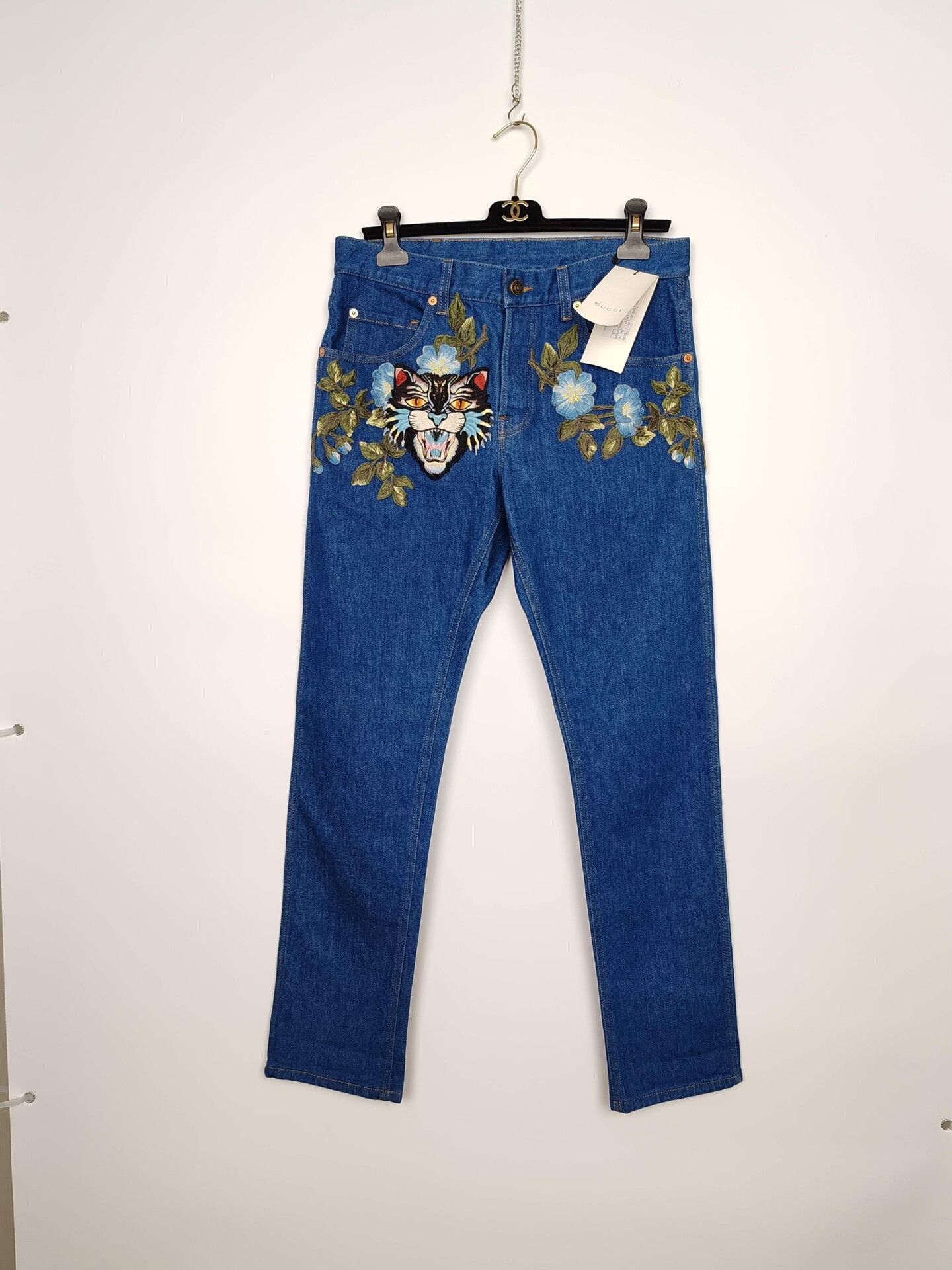 Gucci Gucci Cat Embroidery Denim Jeans Size 32 Size US 32 / EU 48 - 2 Thumbnail