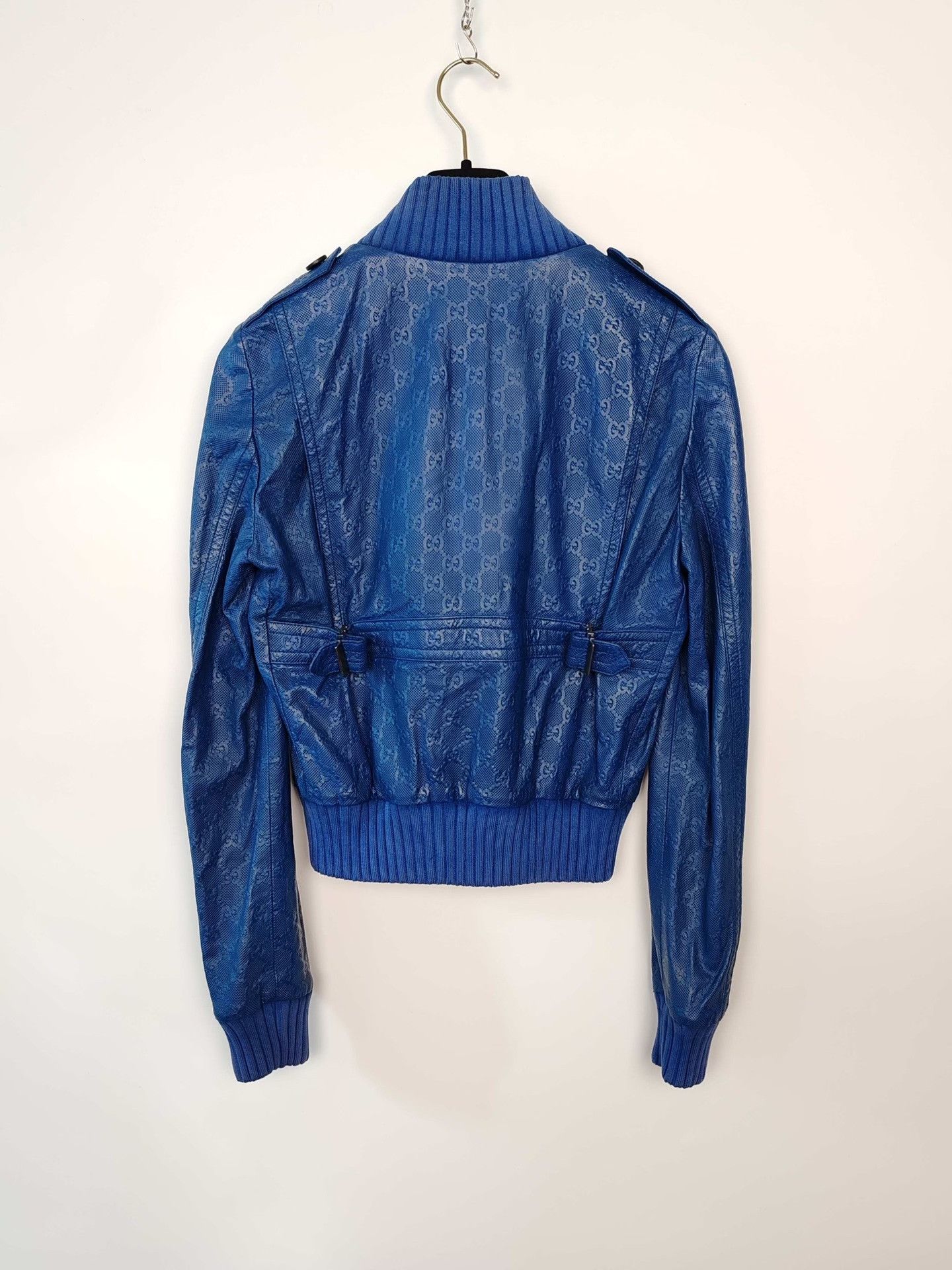 Gucci Gucci GG Embossed Leather Jacket Size 40 Size S / US 4 / IT 40 - 3 Thumbnail