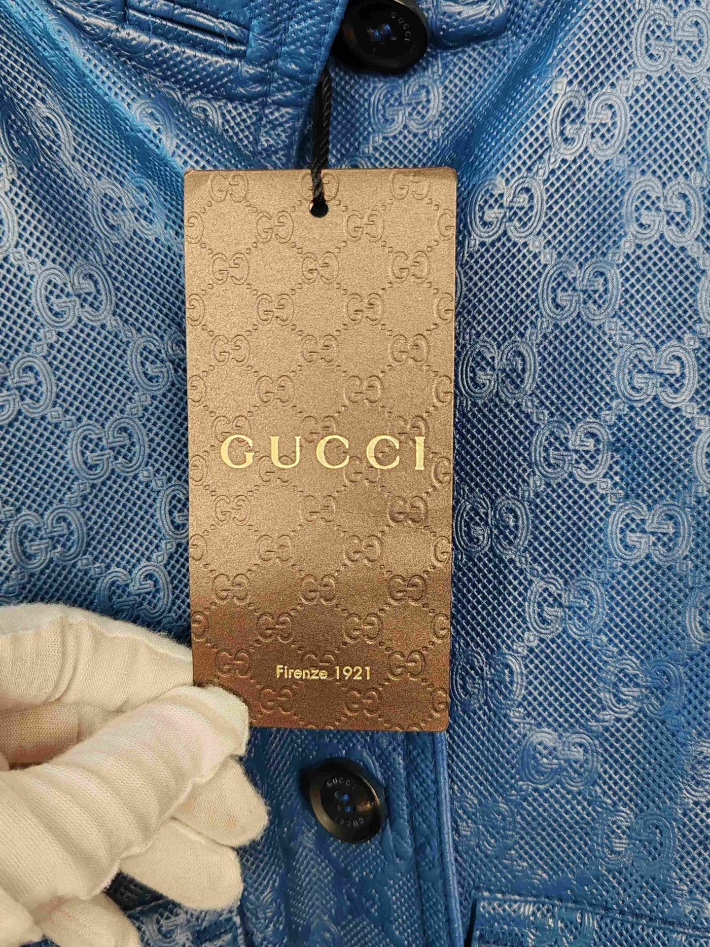 Gucci Gucci GG Embossed Leather Jacket Size 40 Size S / US 4 / IT 40 - 5 Thumbnail