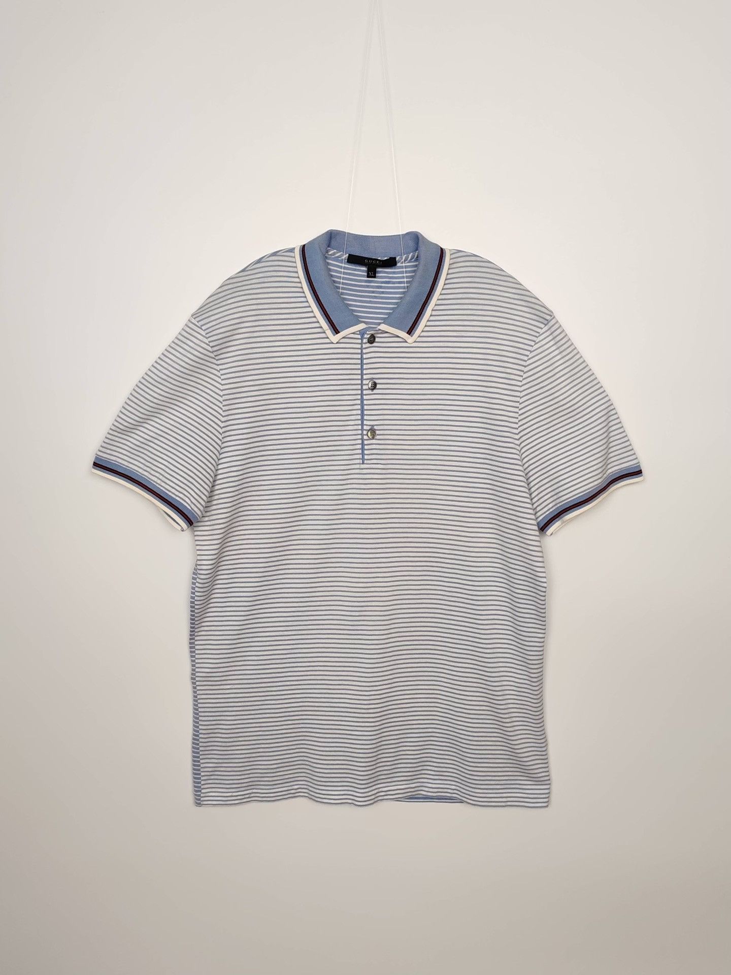 Gucci Gucci Striped Polo Shirt Size XL Size US XL / EU 56 / 4 - 2 Thumbnail