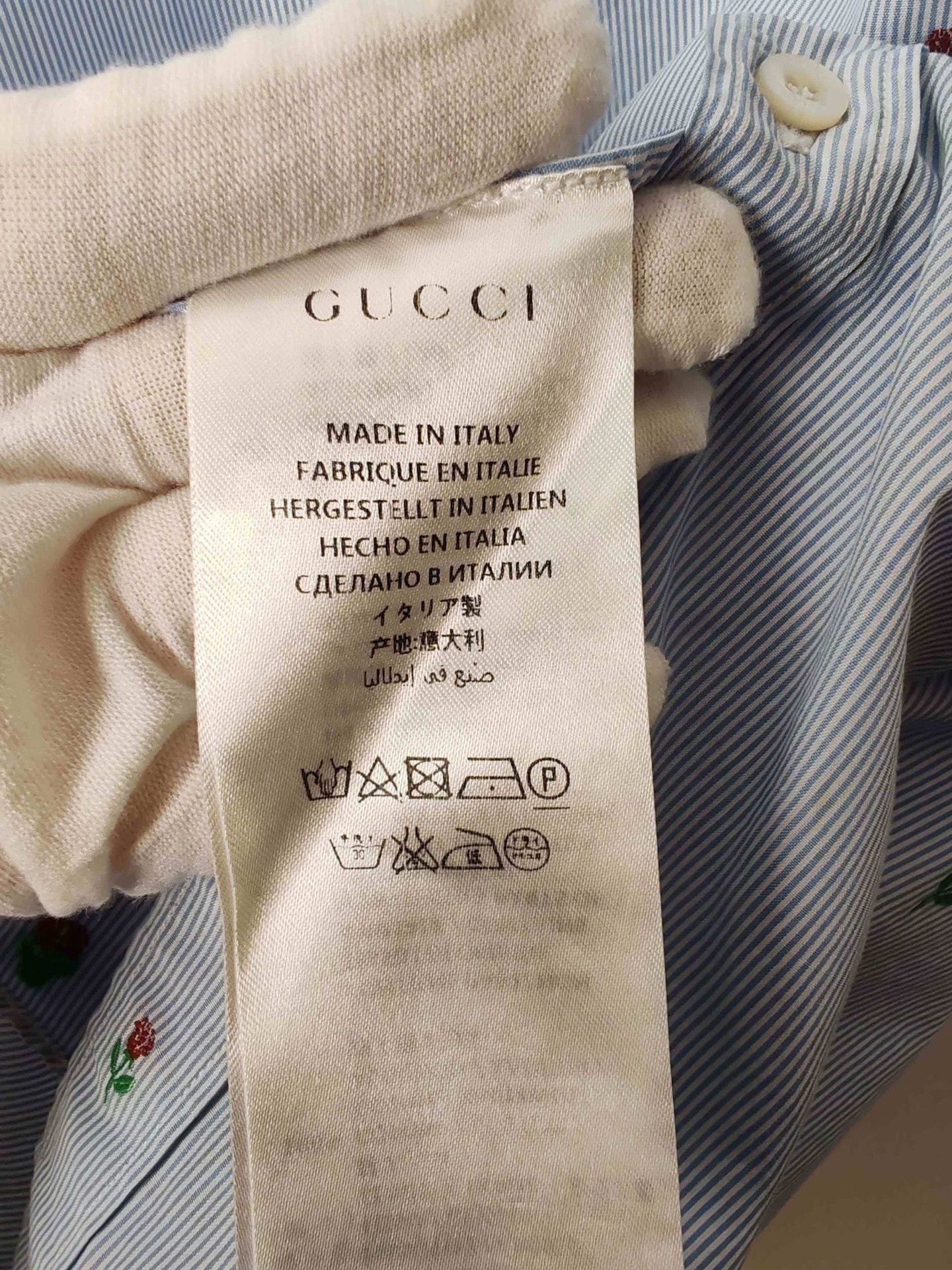 Gucci Gucci Floral Embroidered Button Up Shirt Size 38 Size XS / US 0-2 / IT 36-38 - 7 Thumbnail