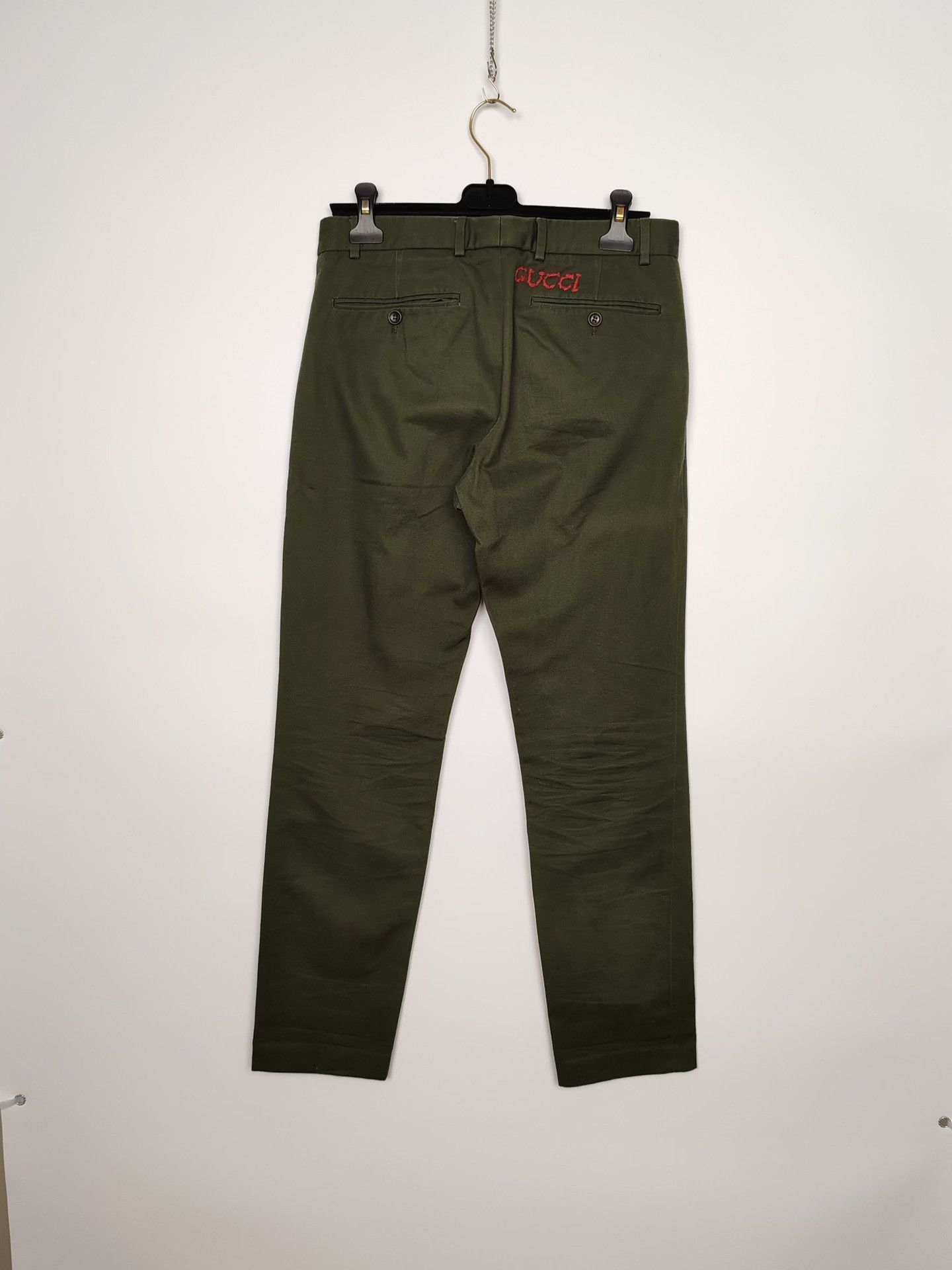 Gucci Gucci Embroidered Logo Casual Pants Size 28 Size US 28 / EU 44 - 3 Thumbnail