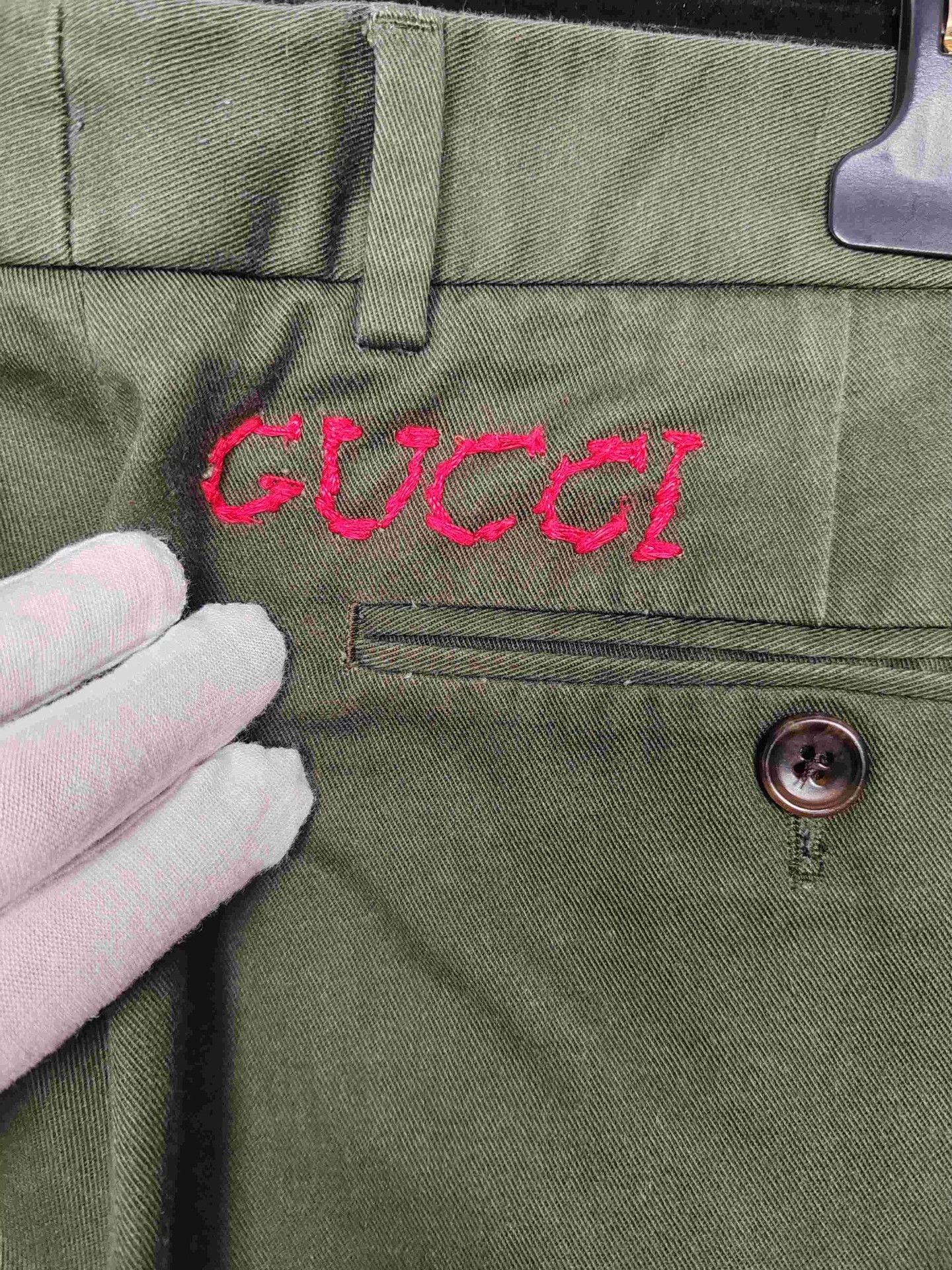 Gucci Gucci Embroidered Logo Casual Pants Size 28 Size US 28 / EU 44 - 5 Thumbnail
