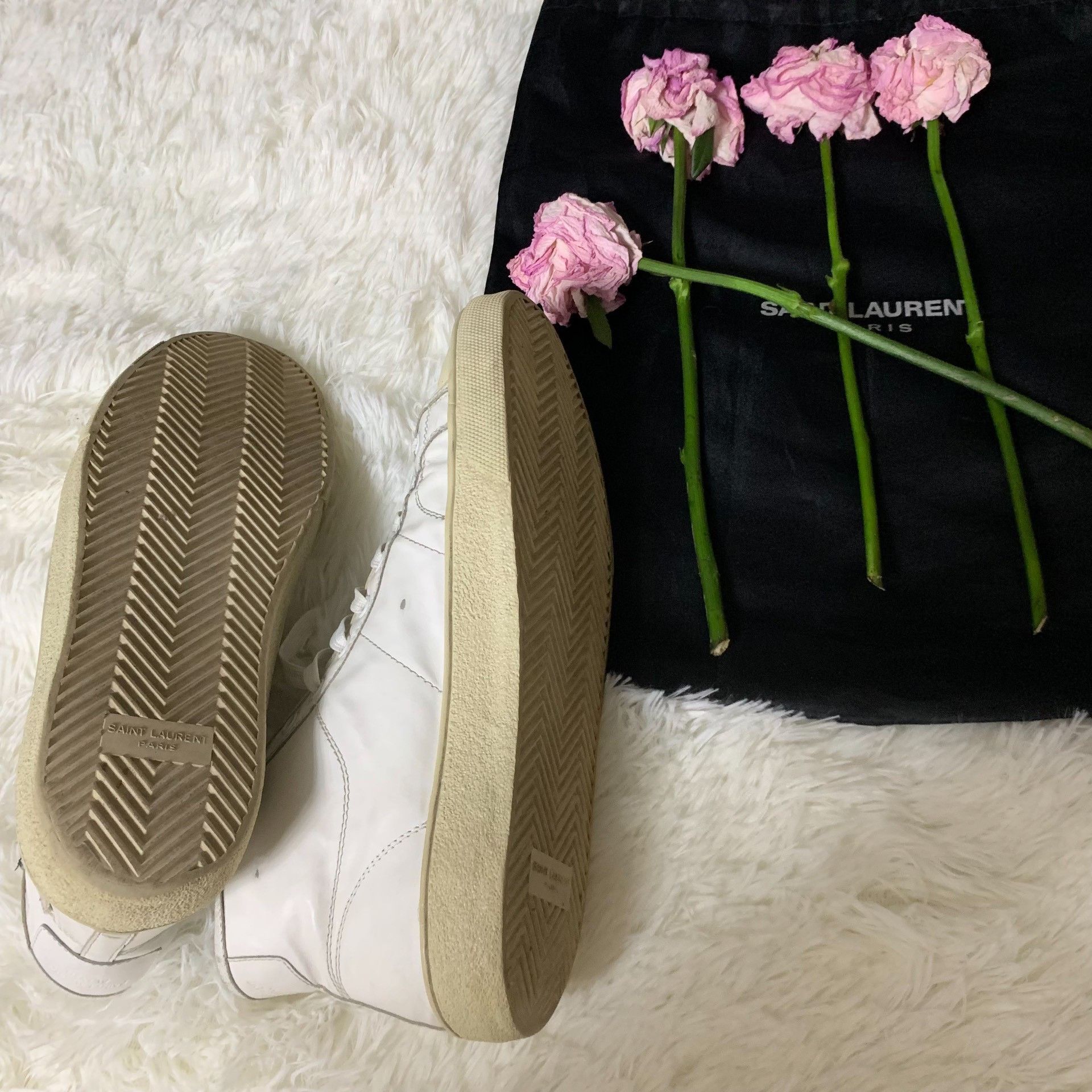Saint Laurent Paris Saint Laurent Diamond Patch Hi-Top Sneakers Size 9.5 Size US 9.5 / EU 42-43 - 4 Thumbnail