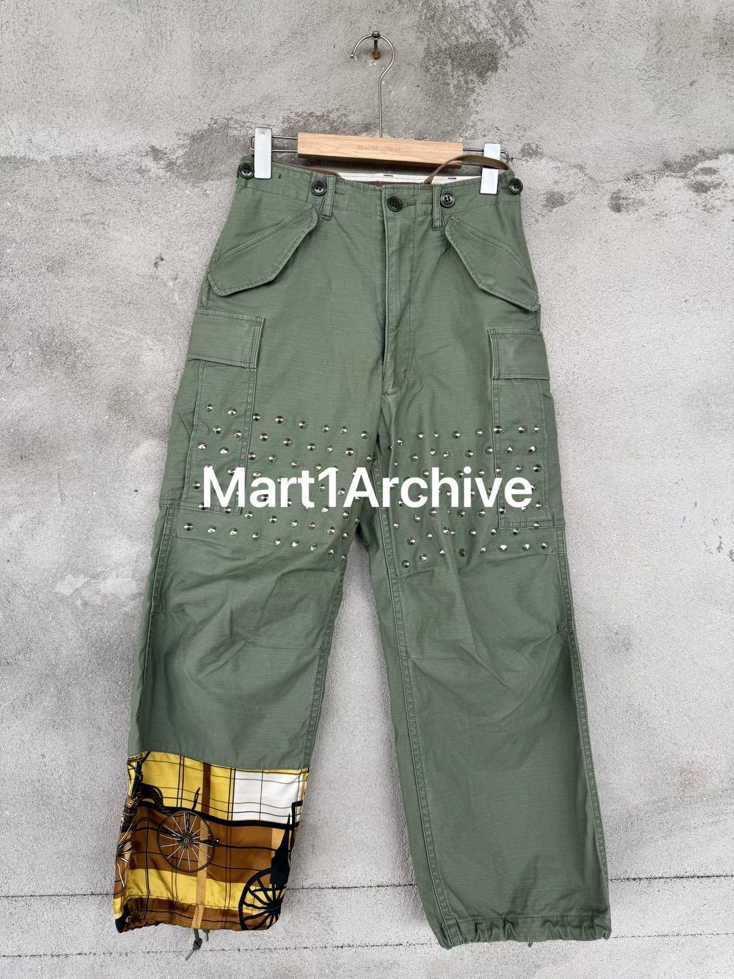 Junya Watanabe Junya Watanabe Comme des Garçons Studded Cargo Pants XS Size US 28 / EU 44 - 2 Thumbnail