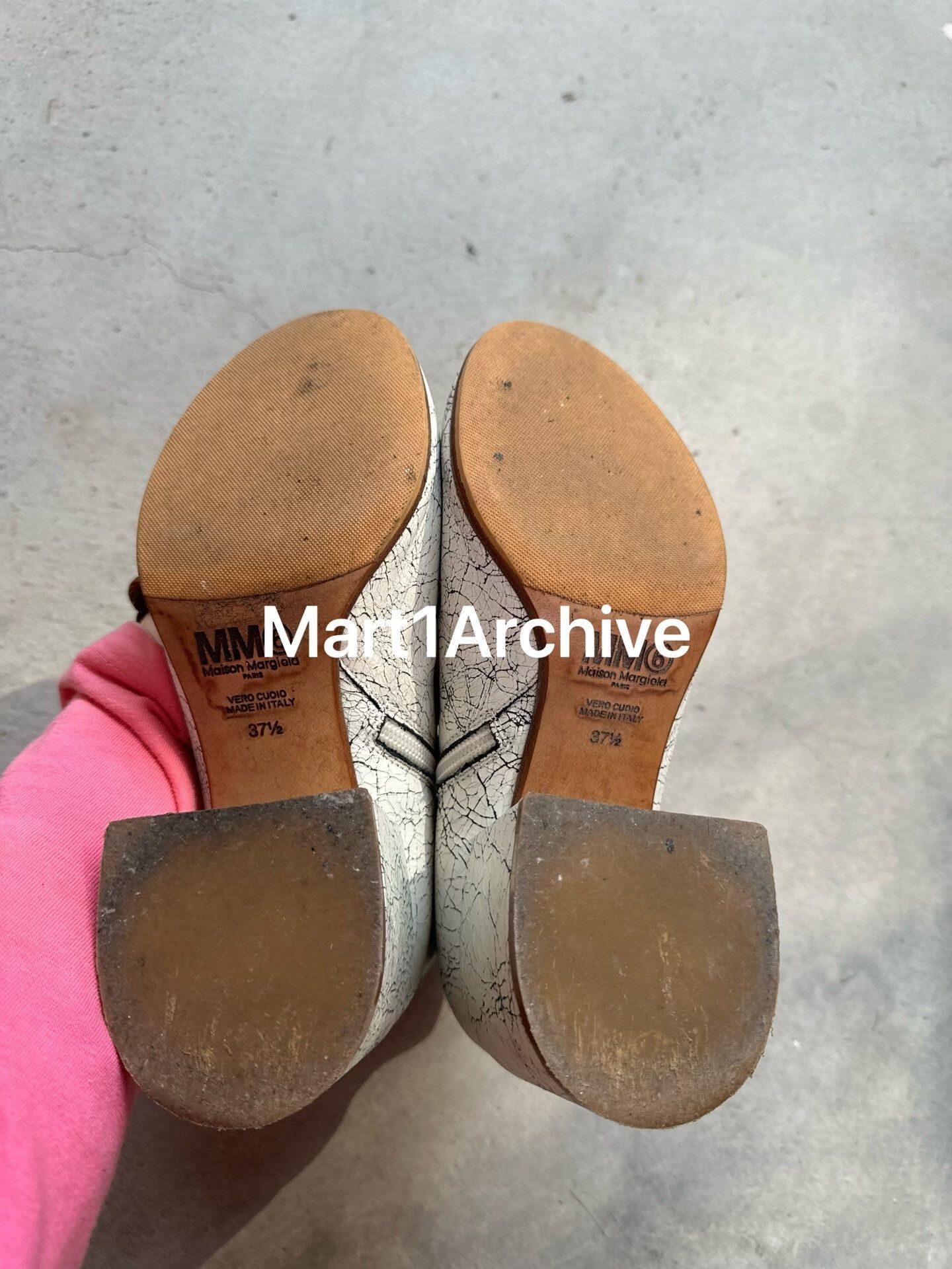 Maison Margiela MM6 Maison Margiela Cracked Leather Boots Size 37.5 Size US 7.5 / IT 37.5 - 7 Thumbnail