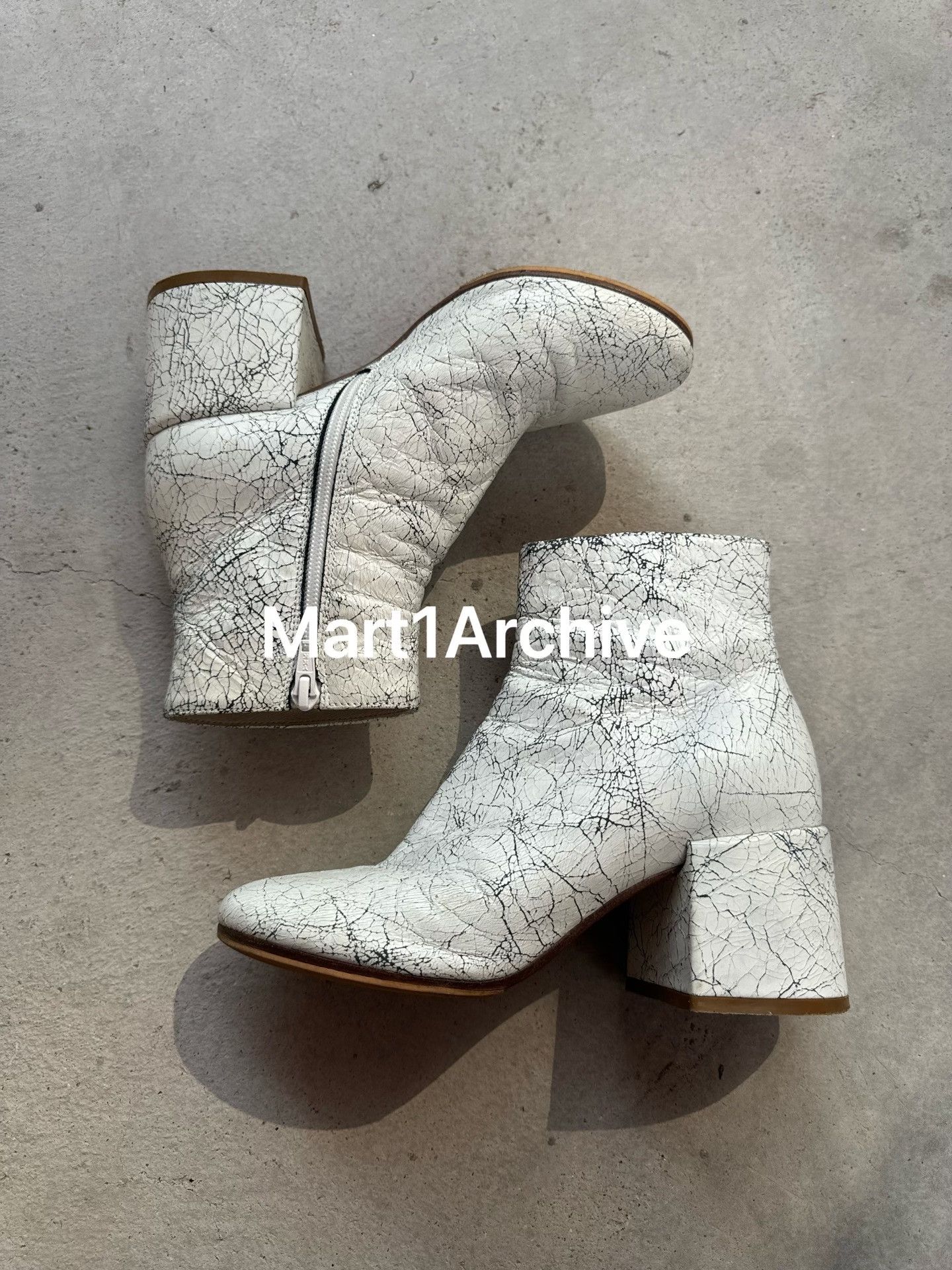 Maison Margiela MM6 Maison Margiela Cracked Leather Boots Size 37.5 Size US 7.5 / IT 37.5 - 3 Thumbnail