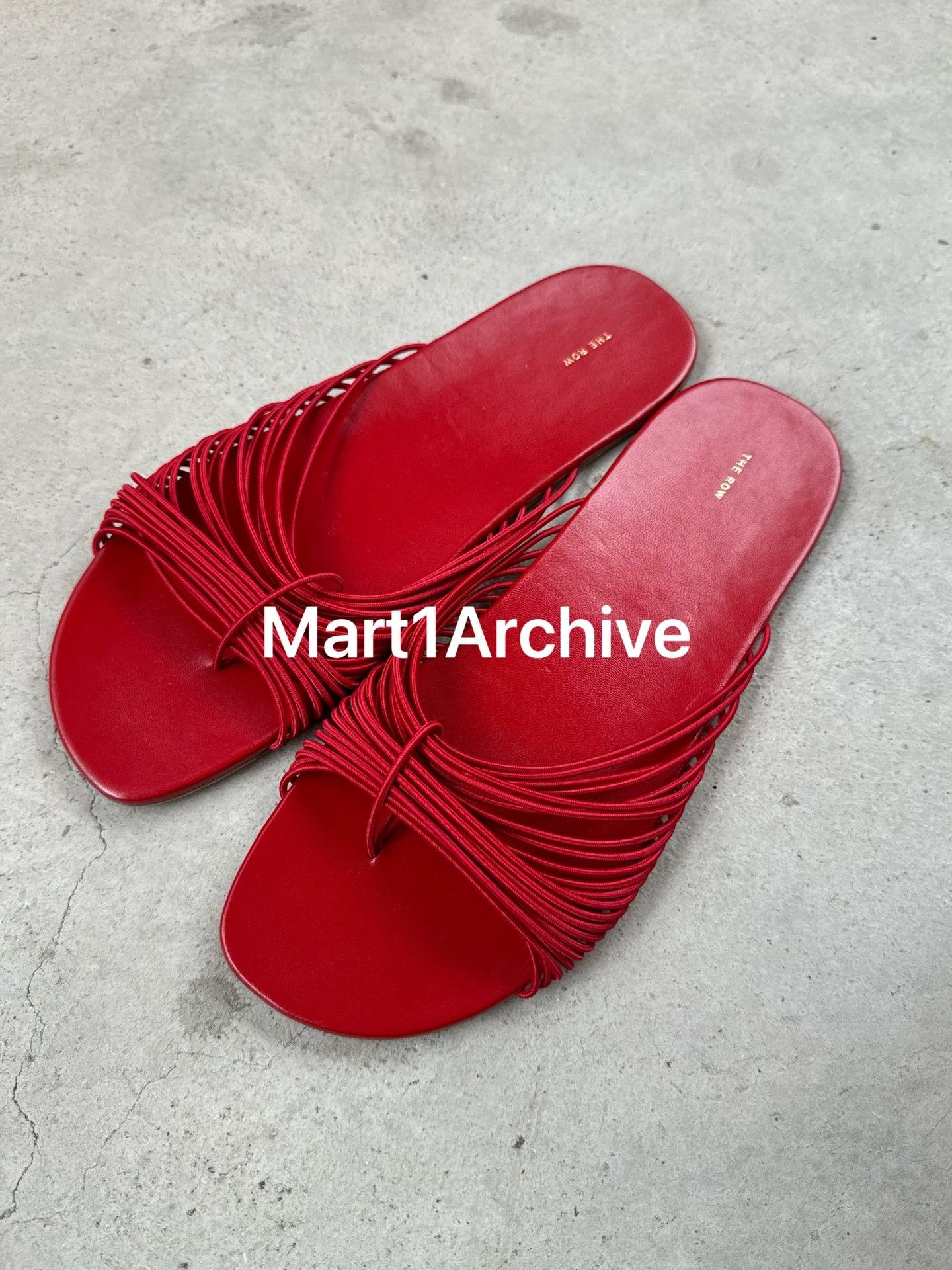 The Row The Row Sara Red Leather Sandals Size 41 Size US 11 / IT 41 - 2 Thumbnail