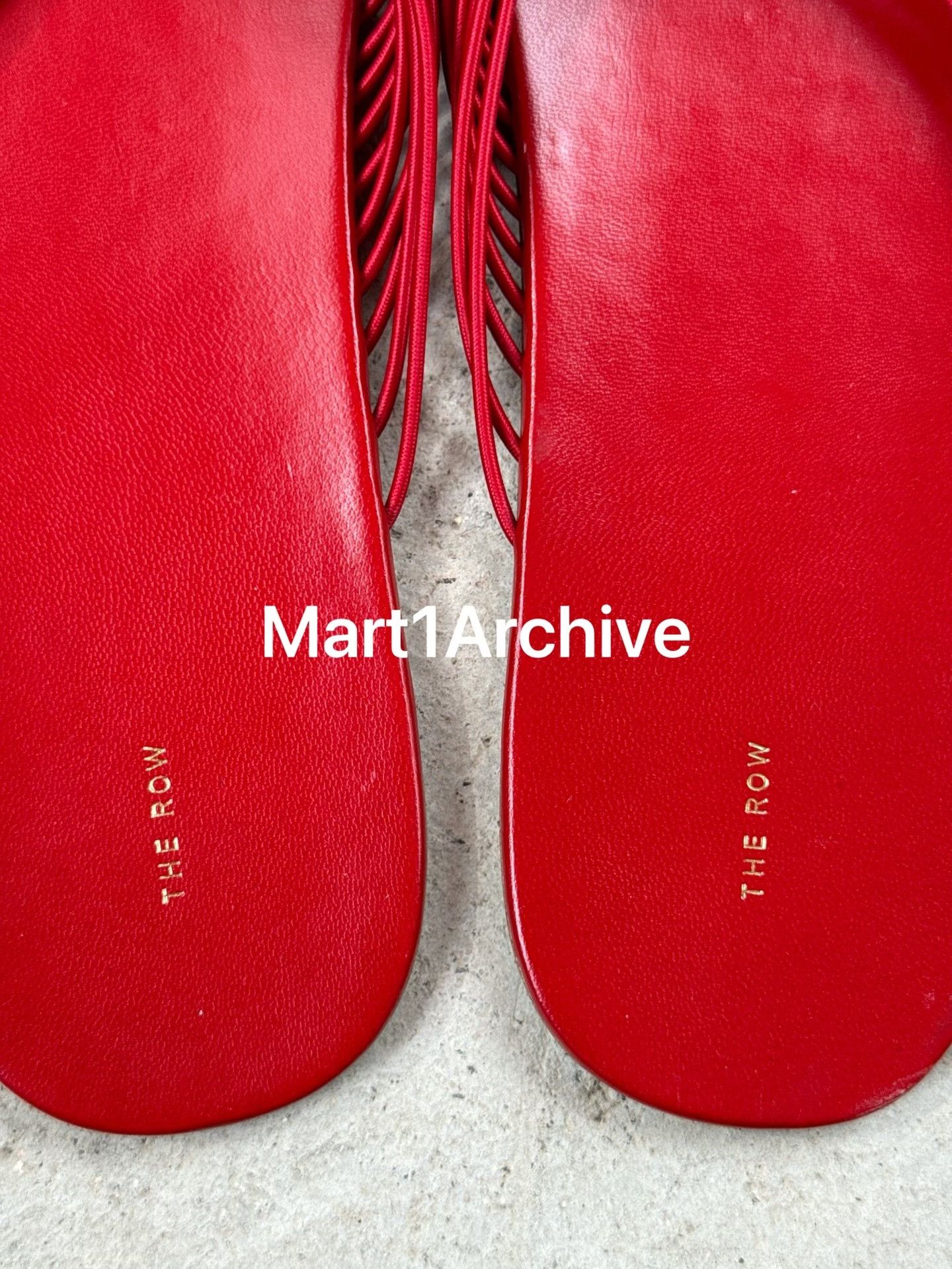 The Row The Row Sara Red Leather Sandals Size 41 Size US 11 / IT 41 - 4 Thumbnail