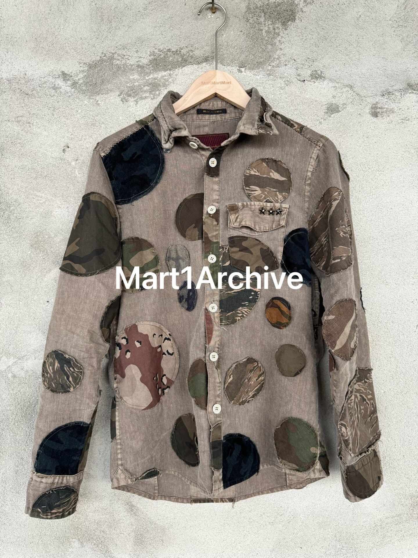Cherry LA Cherry Sunburst Camo Patchwork Shirt Size 46 Size US S / EU 44-46 / 1 - 2 Thumbnail