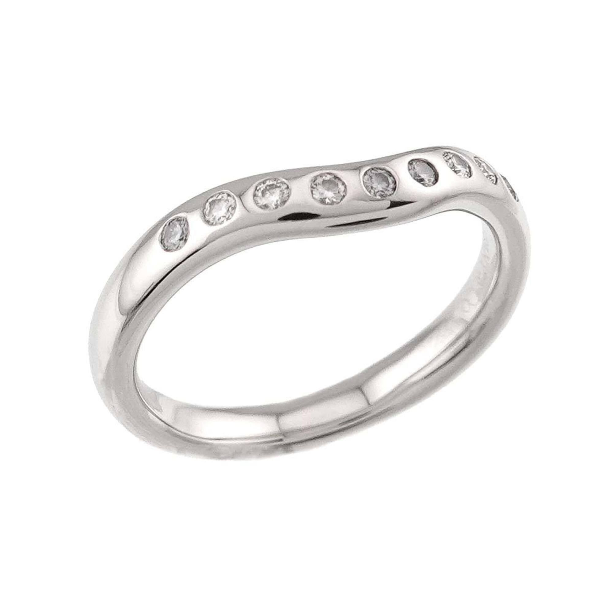 Tiffany & Co. Tiffany & Co. Wide Curved Band Ring with Diamonds, Platinum (Pt) Size ONE SIZE - 5 Thumbnail