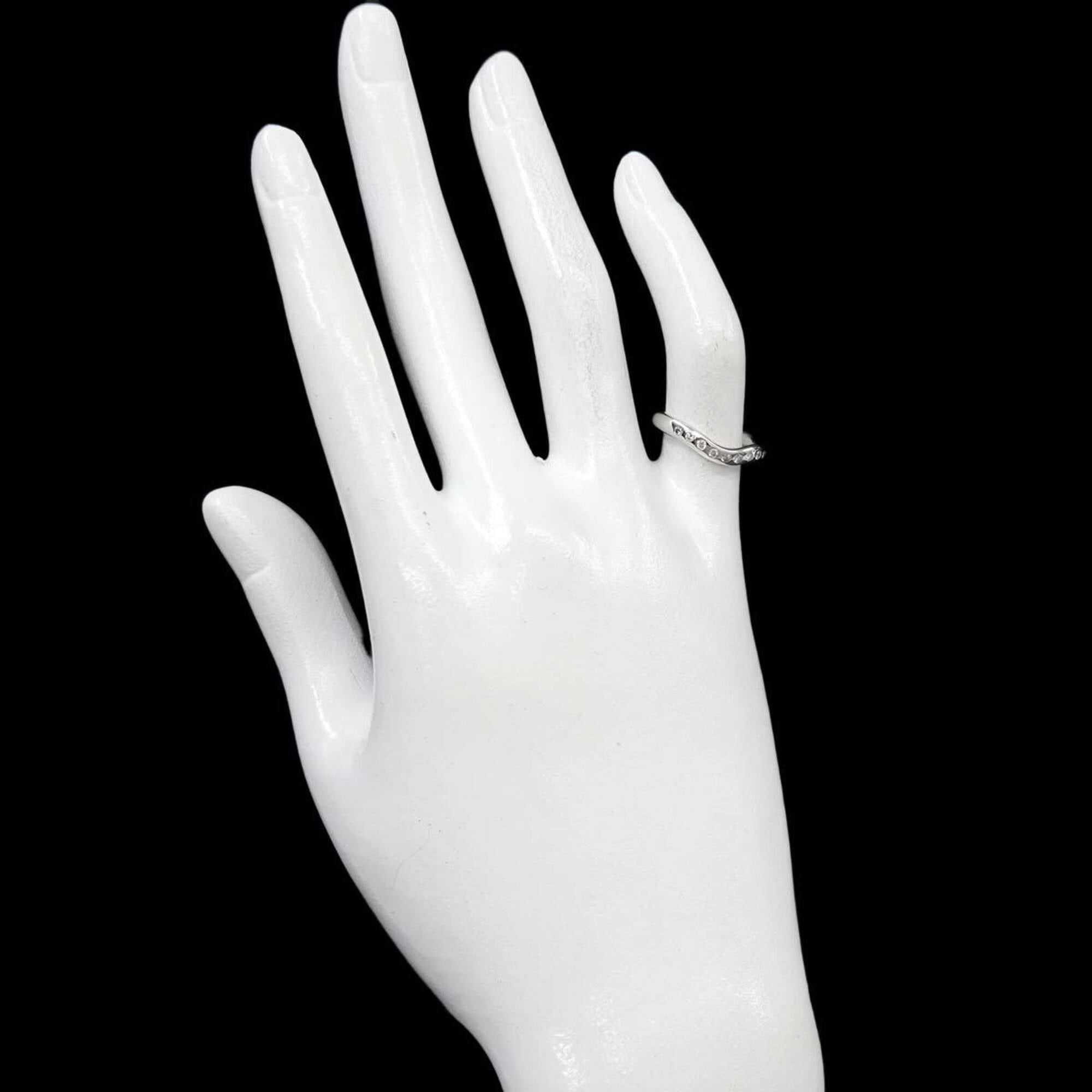 Tiffany & Co. Tiffany & Co. Wide Curved Band Ring with Diamonds, Platinum (Pt) Size ONE SIZE - 7 Thumbnail