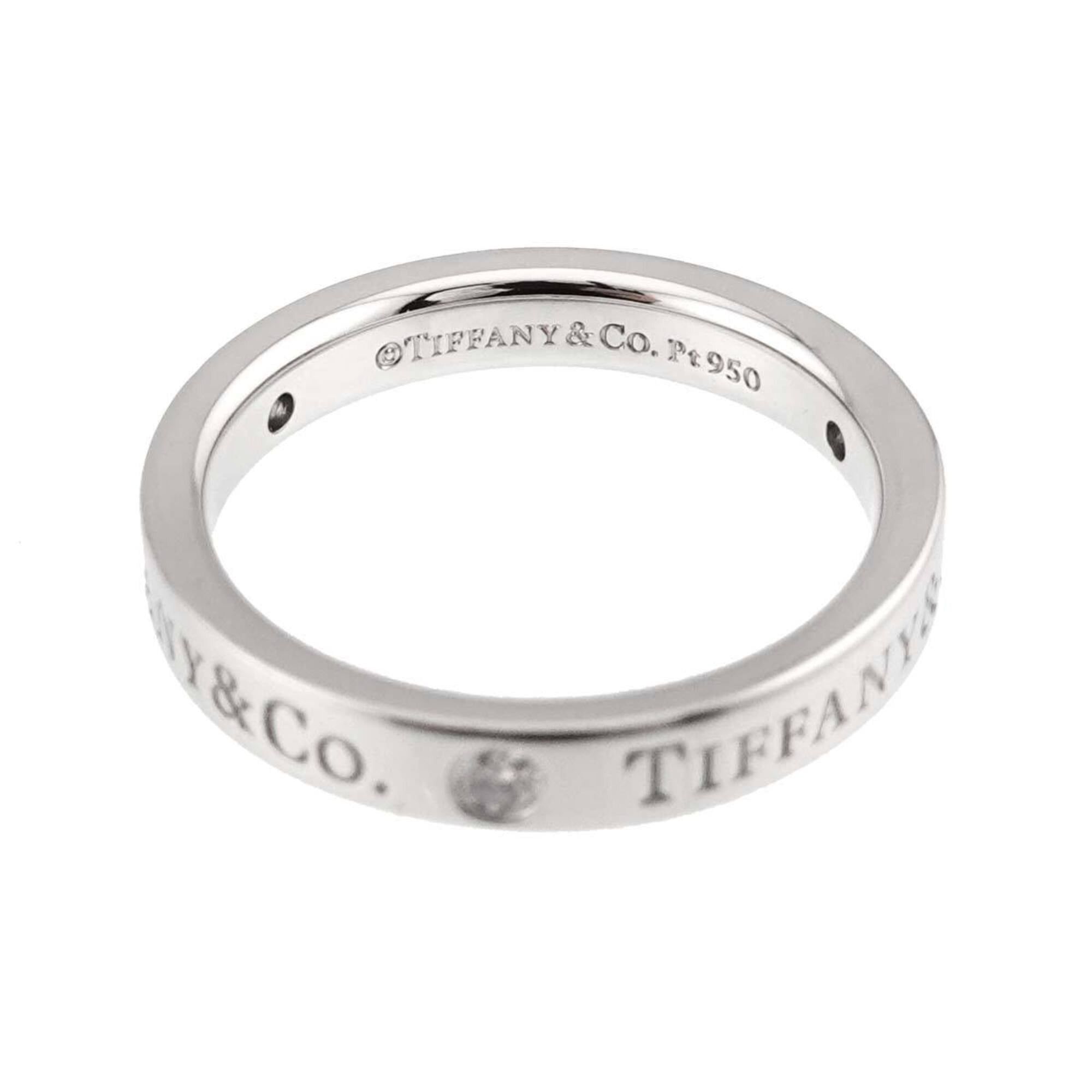 Tiffany & Co. Tiffany & Co. T&CO Flat Band Ring with 3 Diamonds, Platinum (Pt) Size ONE SIZE - 3 Thumbnail
