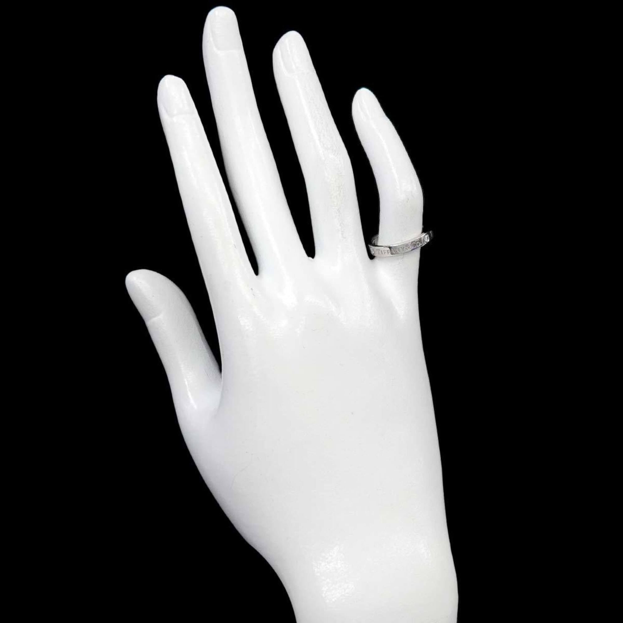 Tiffany & Co. Tiffany & Co. T&CO Flat Band Ring with 3 Diamonds, Platinum (Pt) Size ONE SIZE - 6 Thumbnail