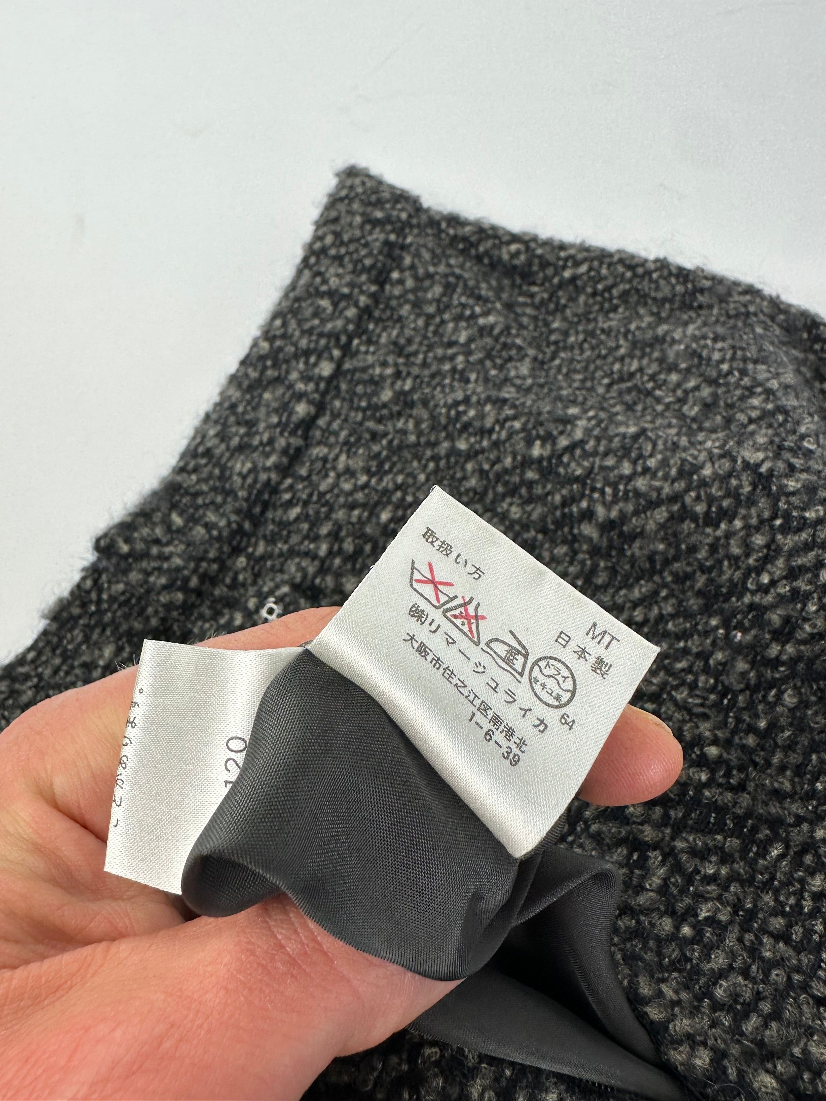 Balenciaga Vintage Boucle Wool Skirt Charcoal Grey M Size 30" / US 8 / IT 44 - 11 Thumbnail