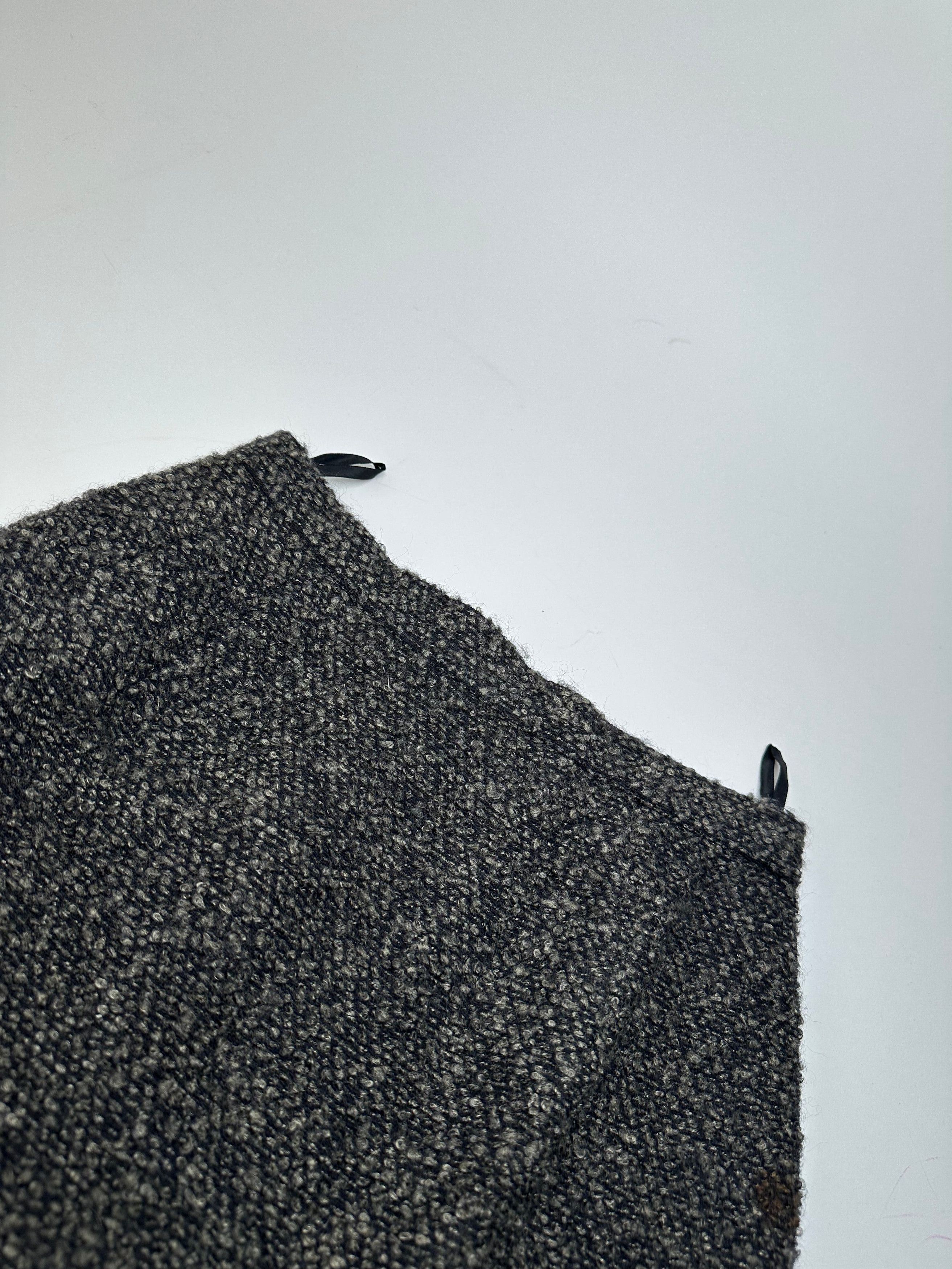 Balenciaga Vintage Boucle Wool Skirt Charcoal Grey M Size 30" / US 8 / IT 44 - 9 Thumbnail