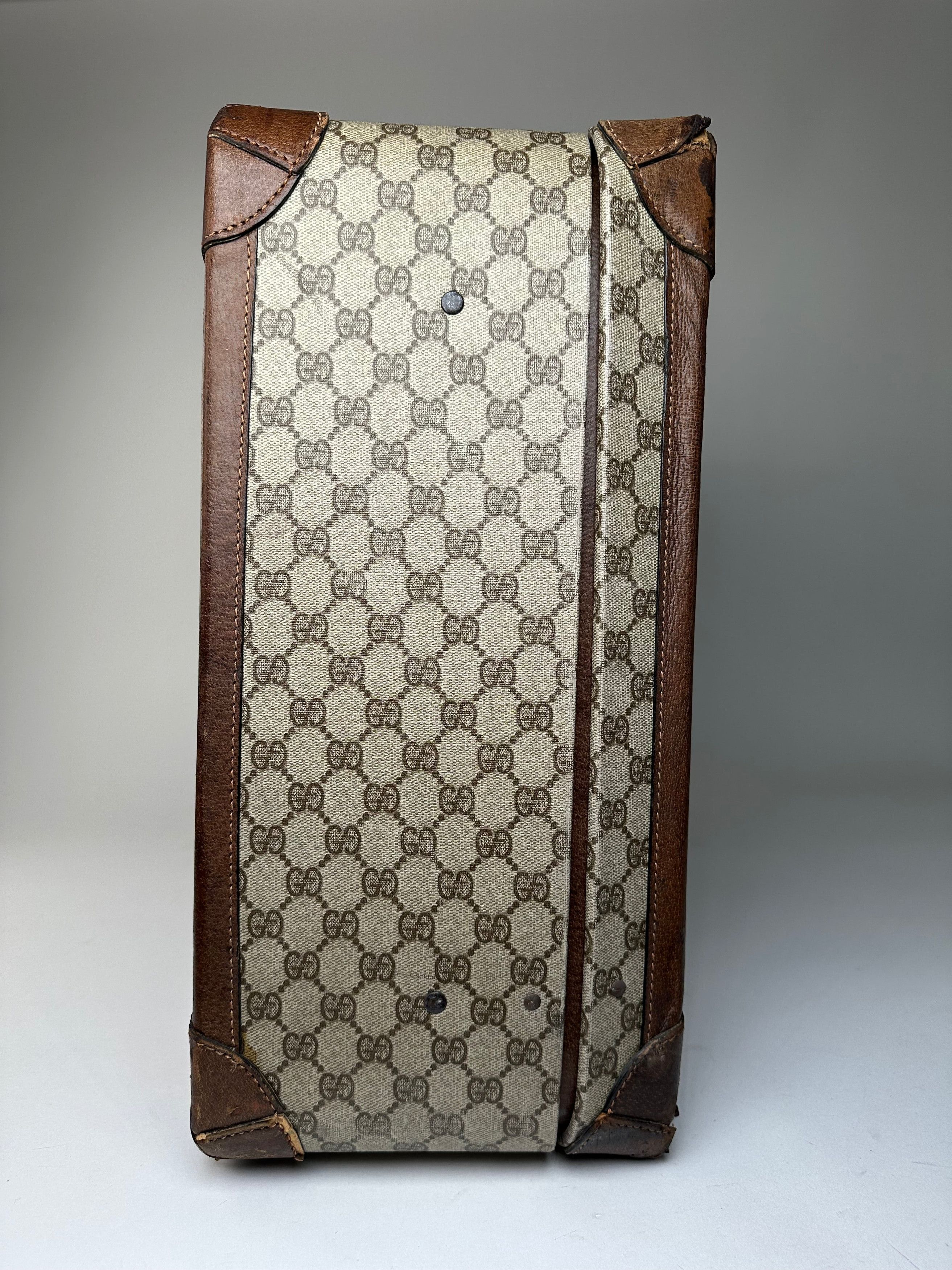 Gucci Vintage GG Supreme Canvas Suitcase Beige Brown Size ONE SIZE - 10 Thumbnail