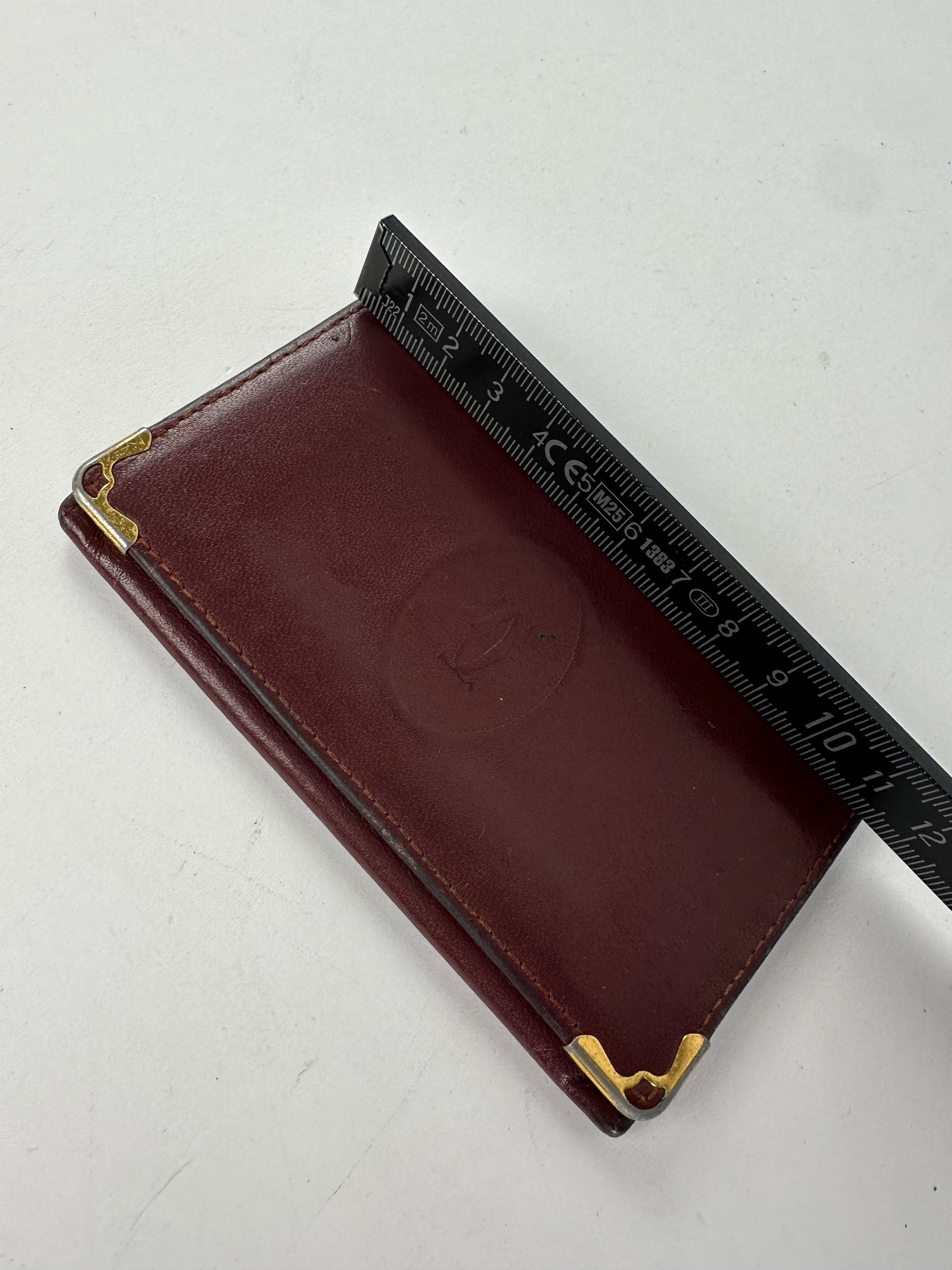 Cartier Vintage Card Holder Leather Bordeaux Size ONE SIZE - 4 Thumbnail