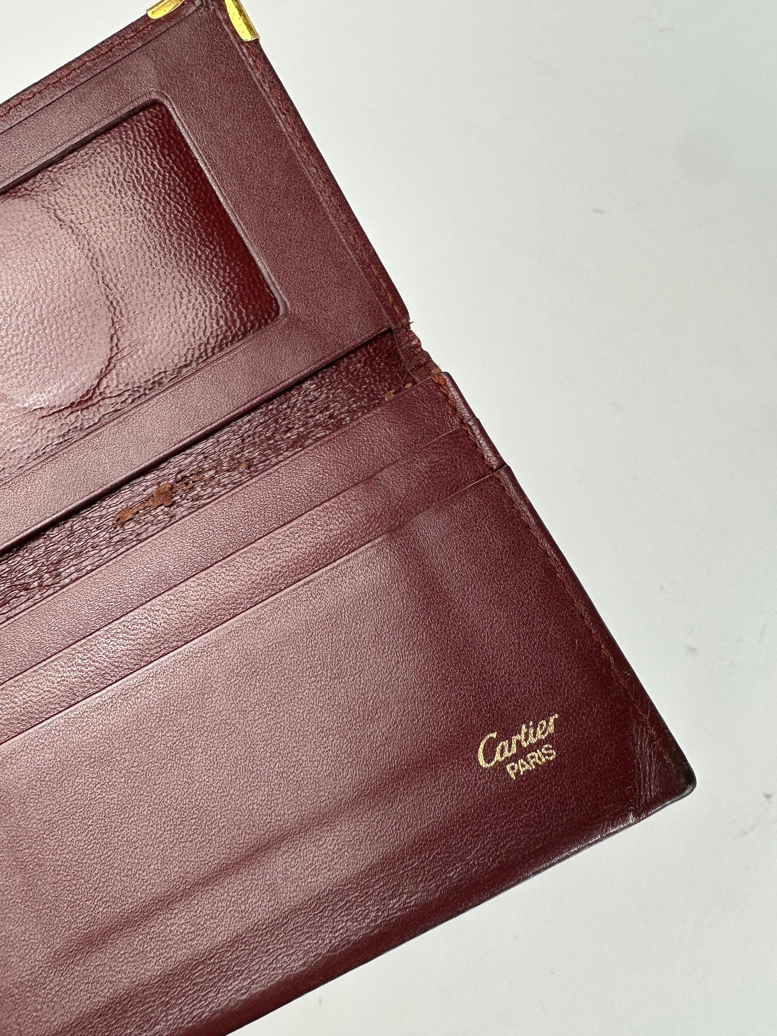 Cartier Vintage Card Holder Leather Bordeaux Size ONE SIZE - 8 Thumbnail