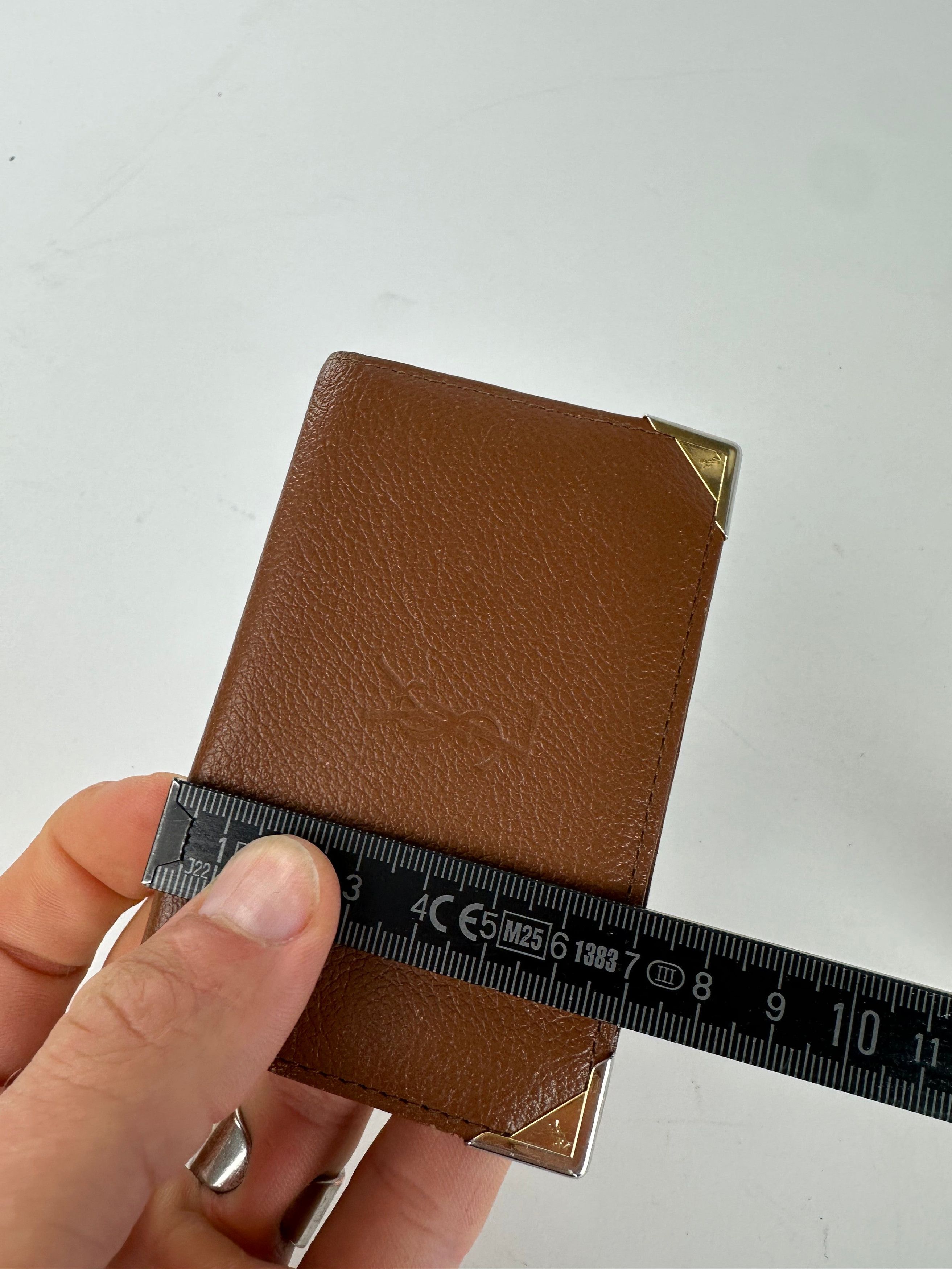 Yves Saint Laurent Vintage Bifold Cardholder Leather Tan Size ONE SIZE - 6 Thumbnail