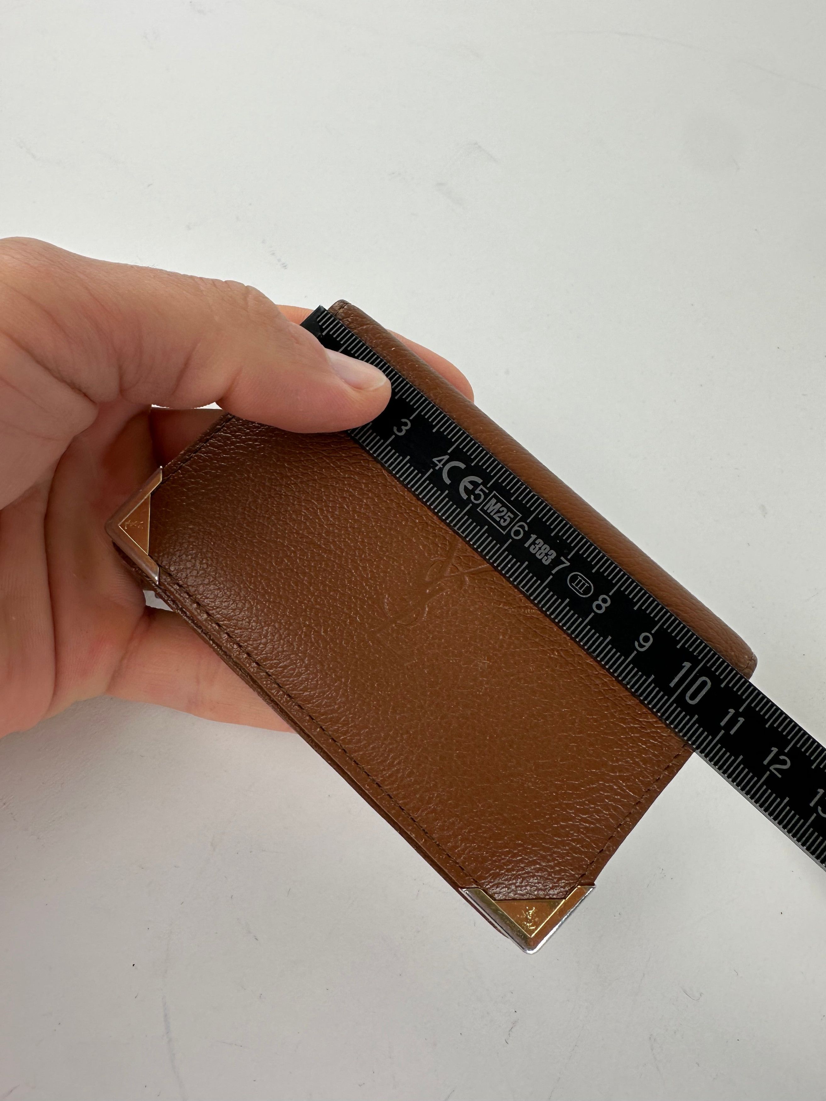 Yves Saint Laurent Vintage Bifold Cardholder Leather Tan Size ONE SIZE - 5 Thumbnail