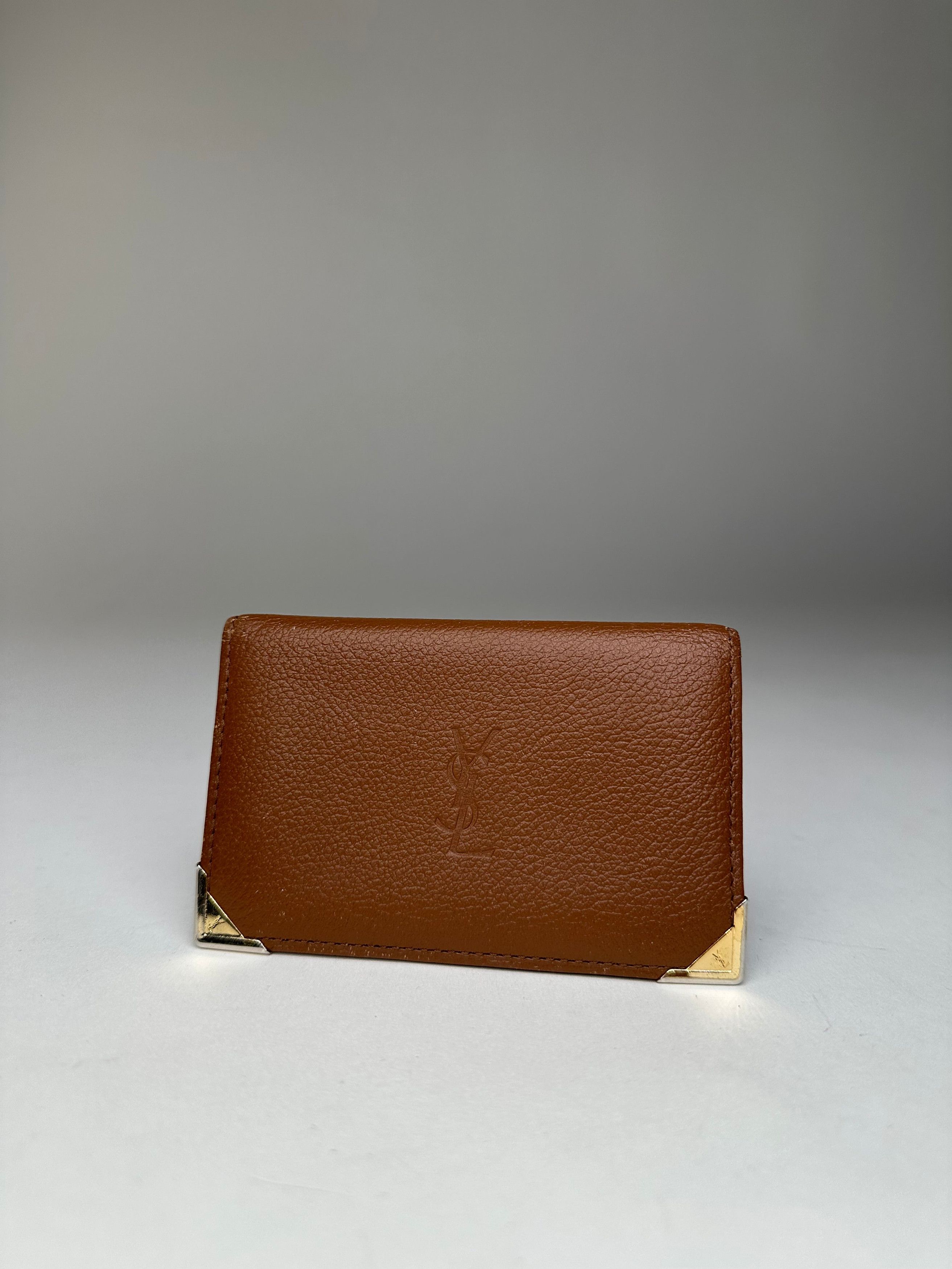 Yves Saint Laurent Vintage Bifold Cardholder Leather Tan Size ONE SIZE - 2 Thumbnail