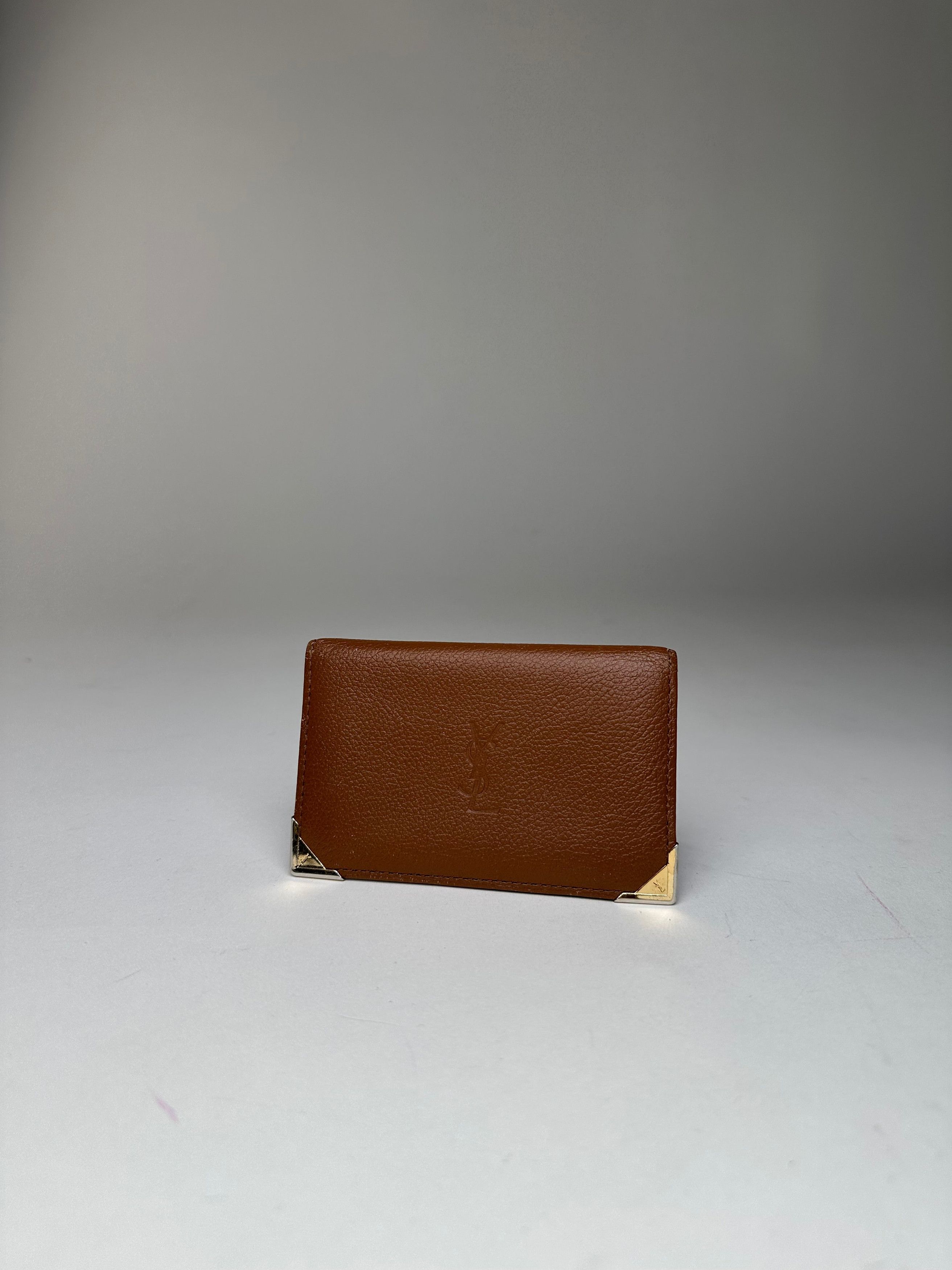 Yves Saint Laurent Vintage Bifold Cardholder Leather Tan Size ONE SIZE - 4 Thumbnail