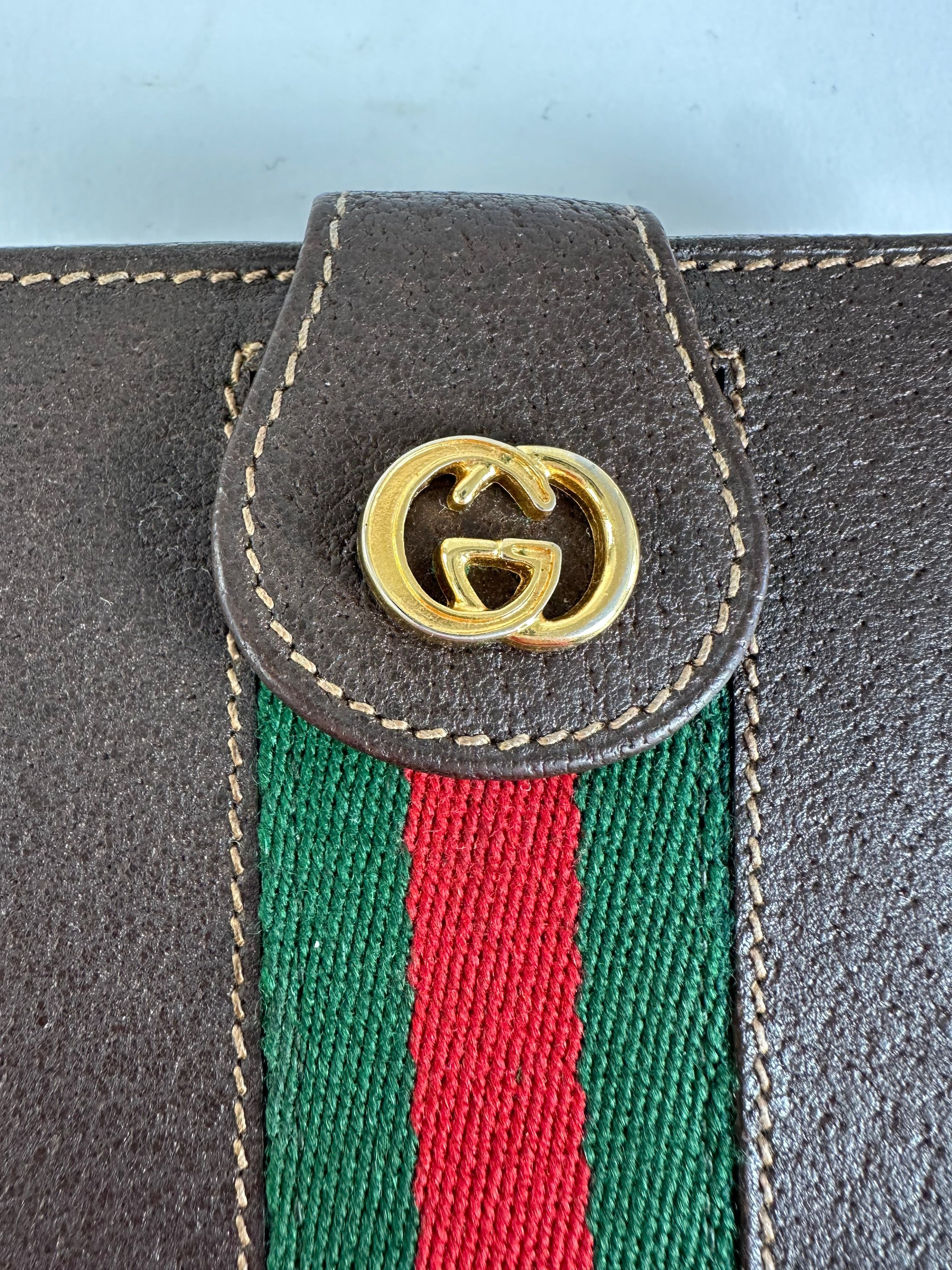 Gucci Vintage Bifold Wallet Brown Leather Size ONE SIZE - 8 Thumbnail