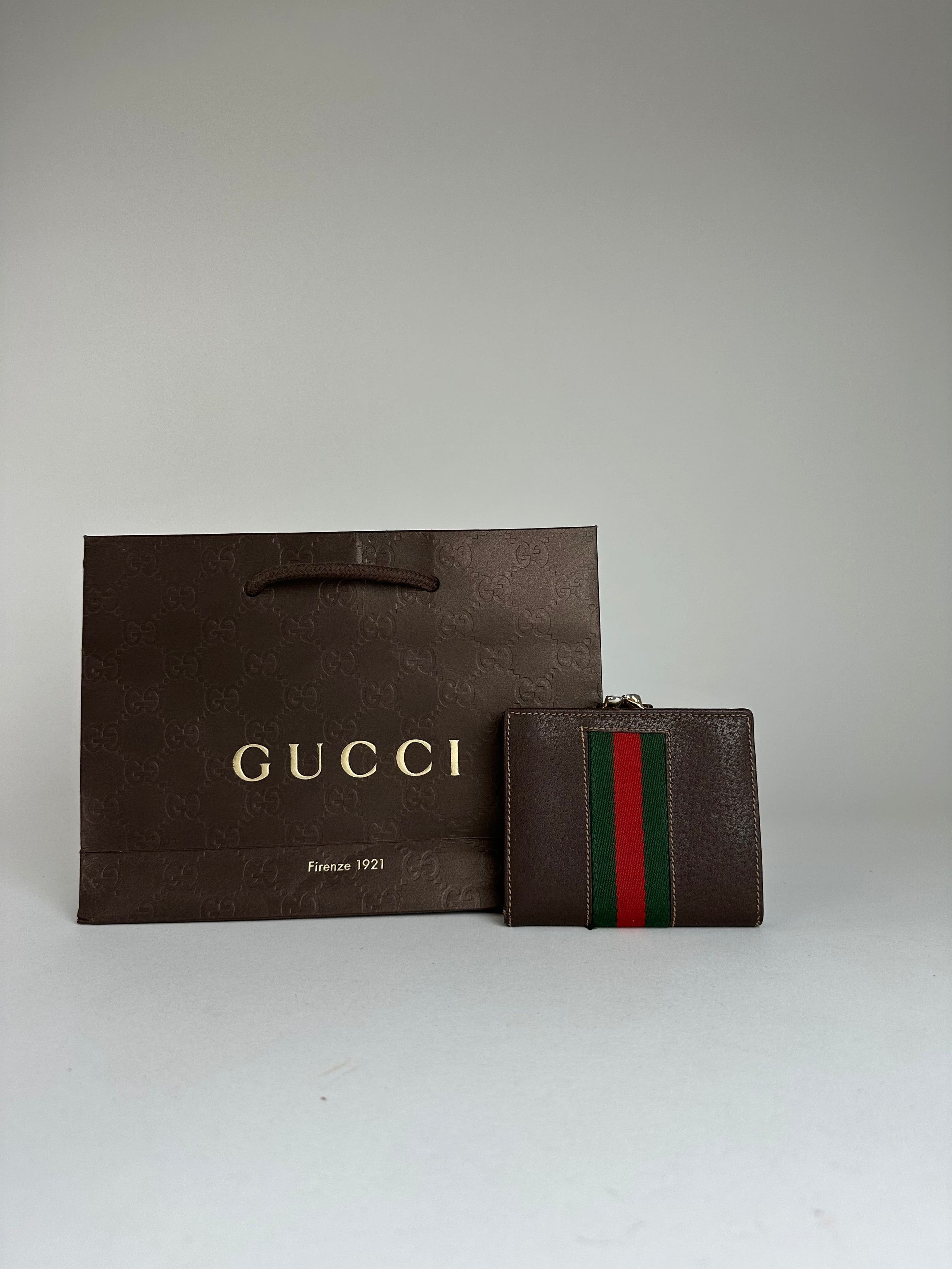 Gucci Vintage Bifold Wallet Brown Leather Size ONE SIZE - 2 Thumbnail