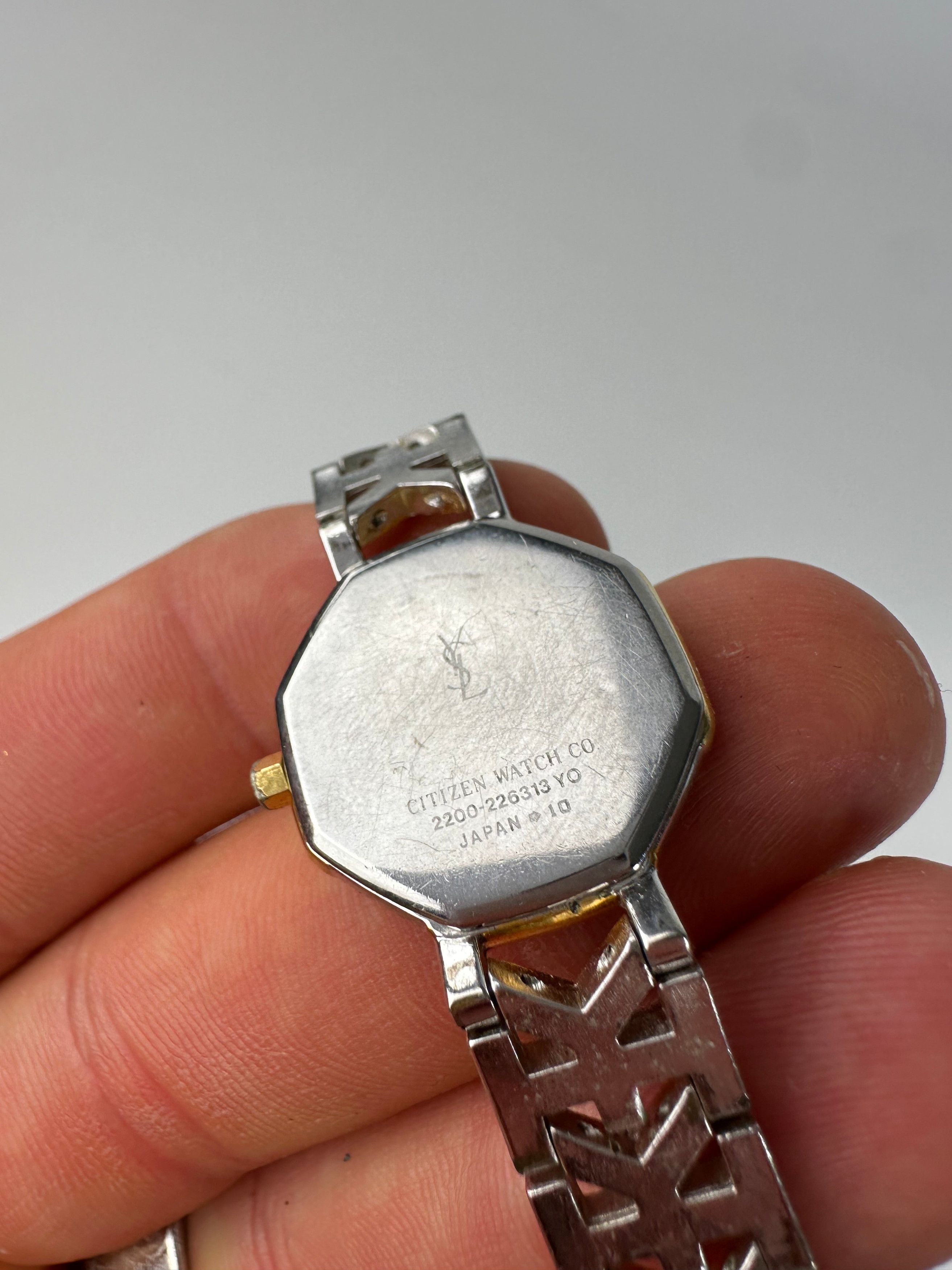 Yves Saint Laurent Vintage Y-Link Watch Two-Tone Silver Gold Size ONE SIZE - 7 Thumbnail