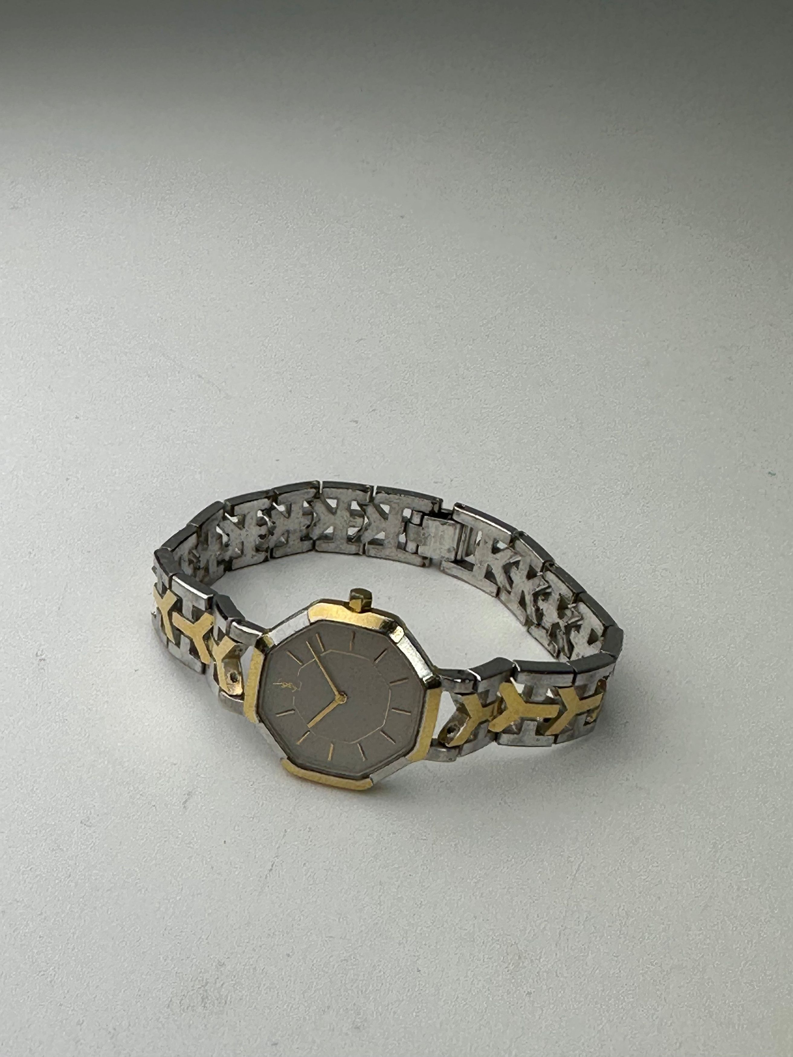 Yves Saint Laurent Vintage Y-Link Watch Two-Tone Silver Gold Size ONE SIZE - 2 Thumbnail