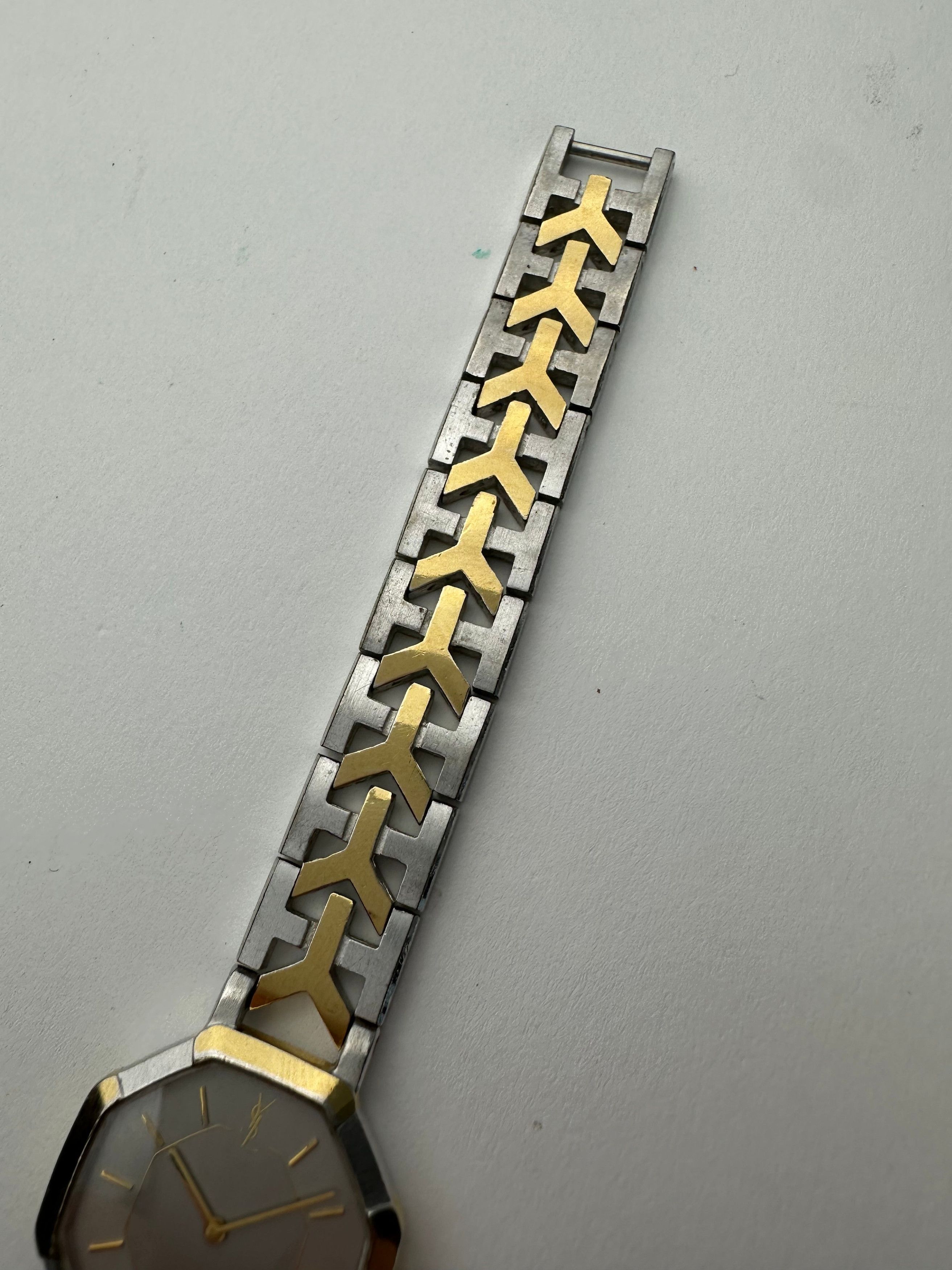 Yves Saint Laurent Vintage Y-Link Watch Two-Tone Silver Gold Size ONE SIZE - 5 Thumbnail