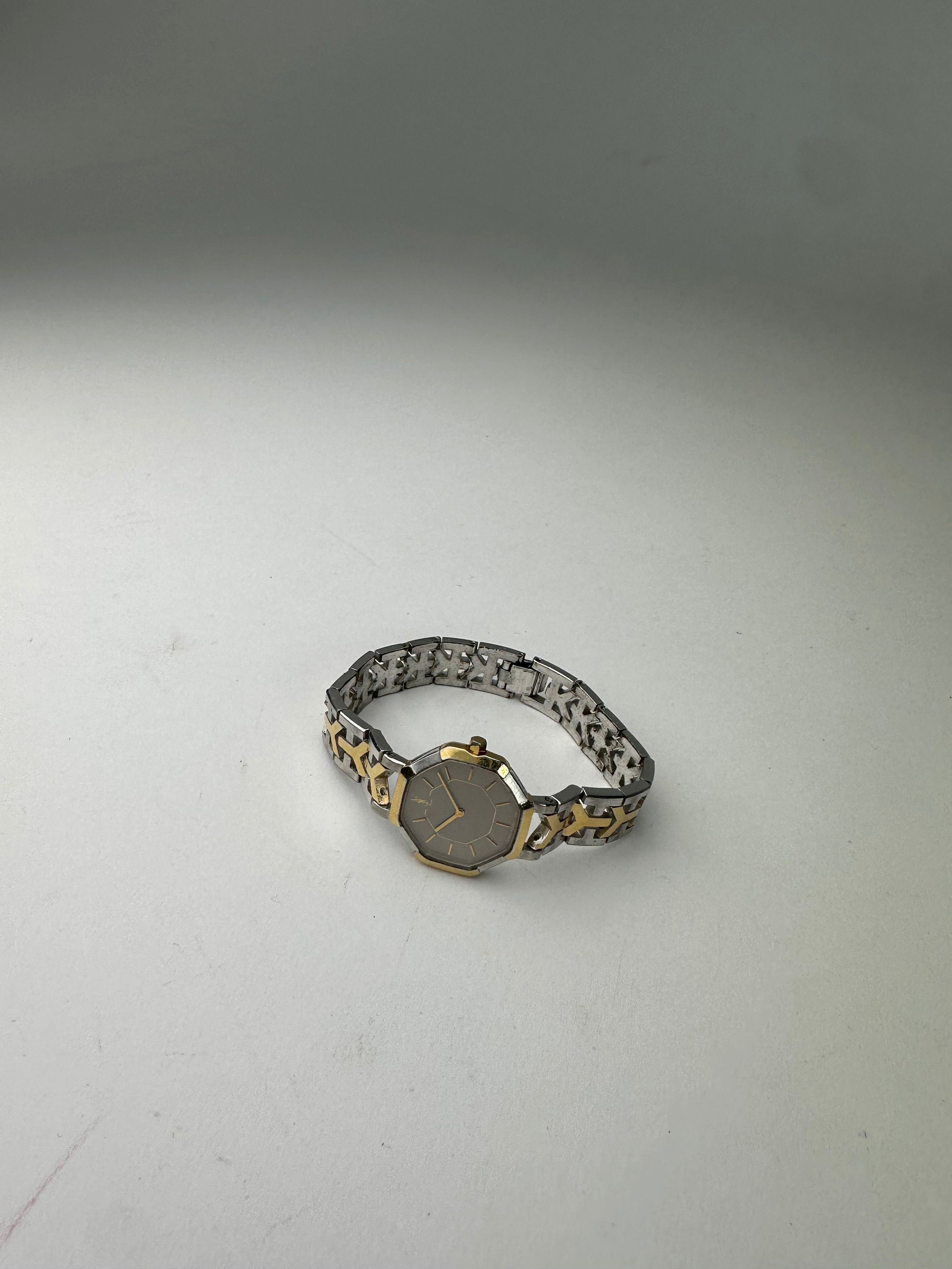 Yves Saint Laurent Vintage Y-Link Watch Two-Tone Silver Gold Size ONE SIZE - 10 Thumbnail