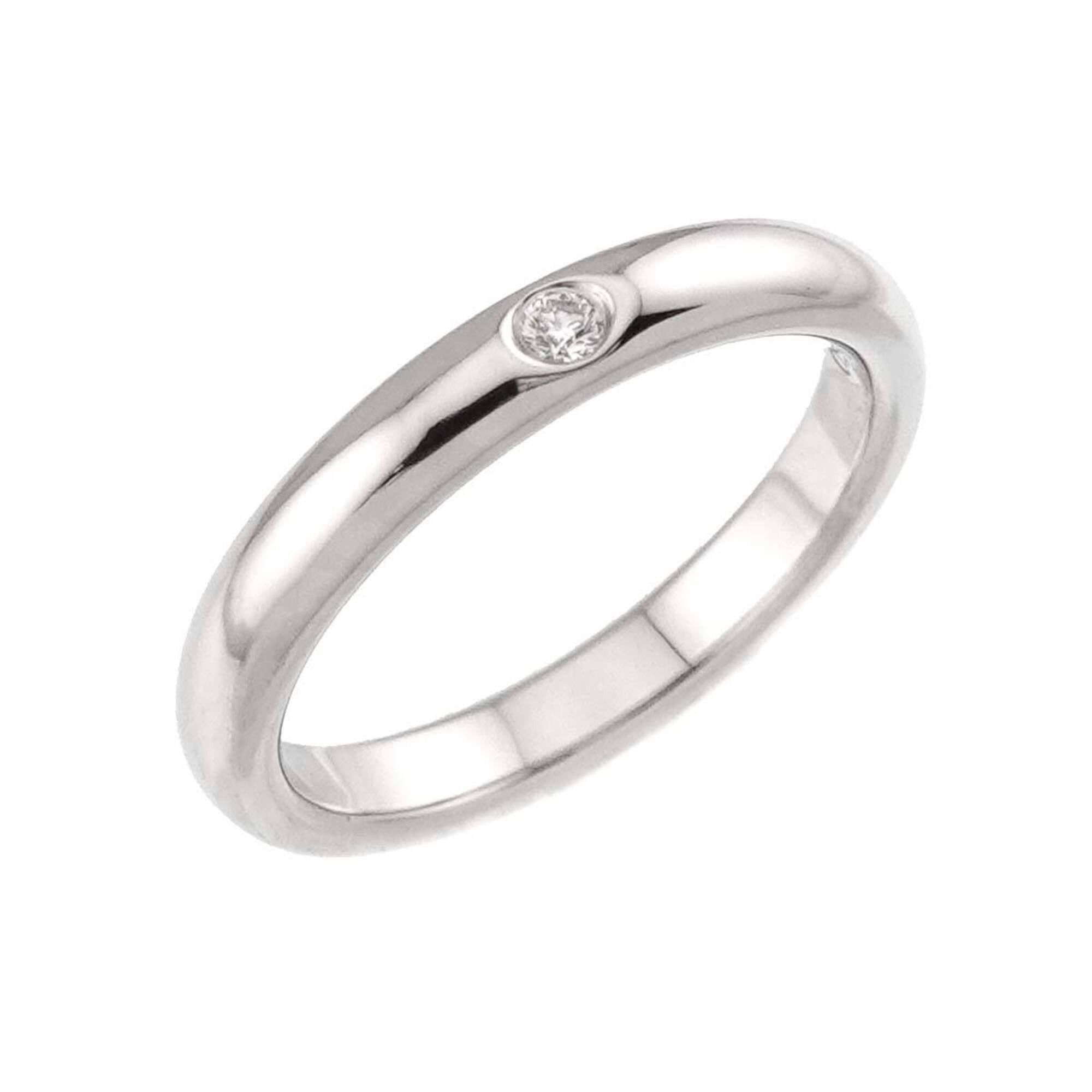 Tiffany & Co. Tiffany & Co. Stacking Band Ring with 1 Diamond, Platinum. Size ONE SIZE - 5 Thumbnail