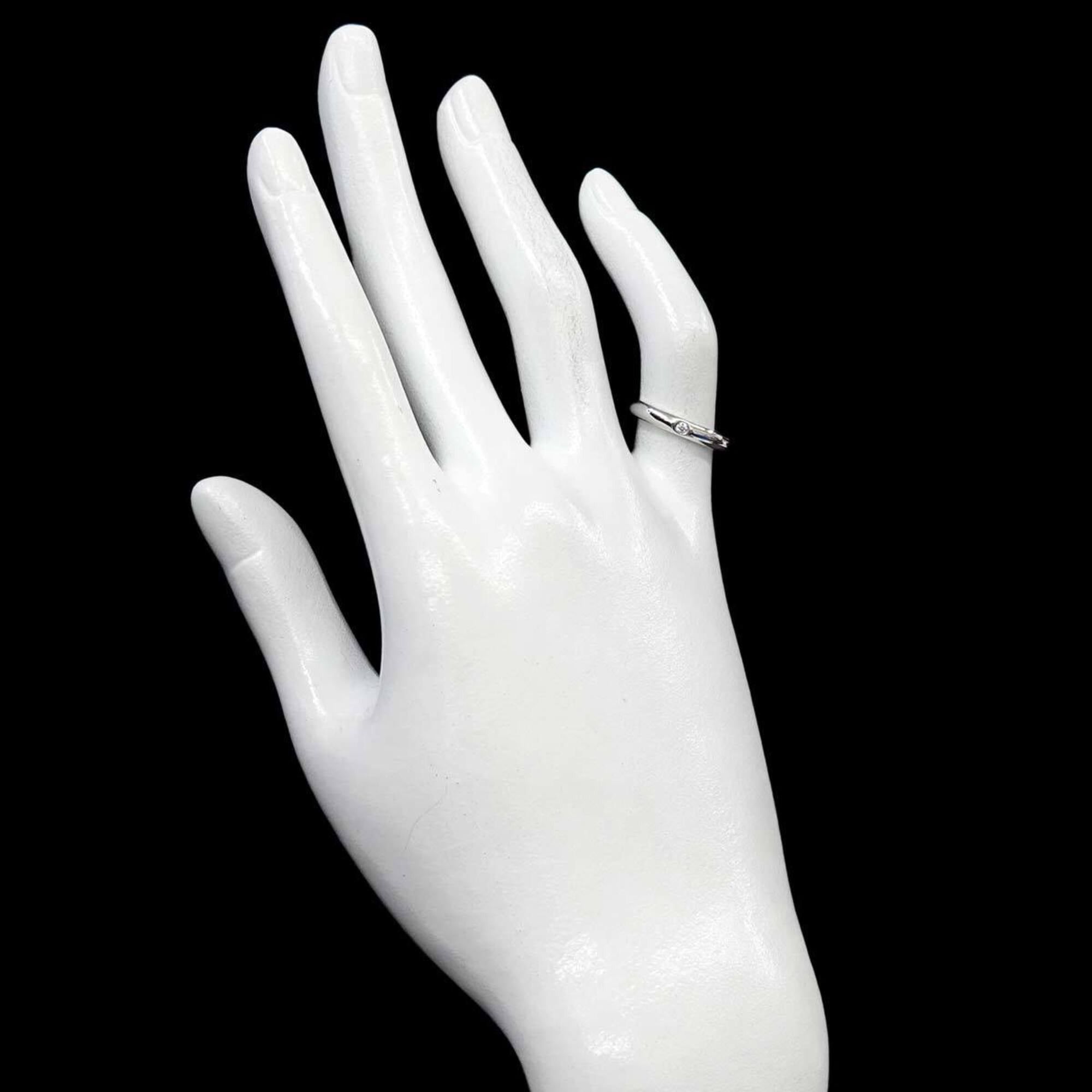 Tiffany & Co. Tiffany & Co. Stacking Band Ring with 1 Diamond, Platinum. Size ONE SIZE - 7 Thumbnail