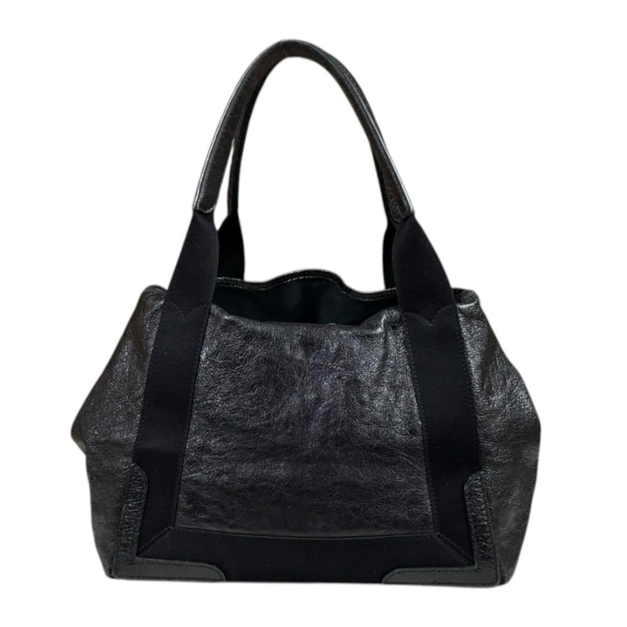 Balenciaga Balenciaga Navy Cabas S Tote Bag, Leather 542017 Black, Women's BALENCIAGA Size ONE SIZE - 3 Thumbnail
