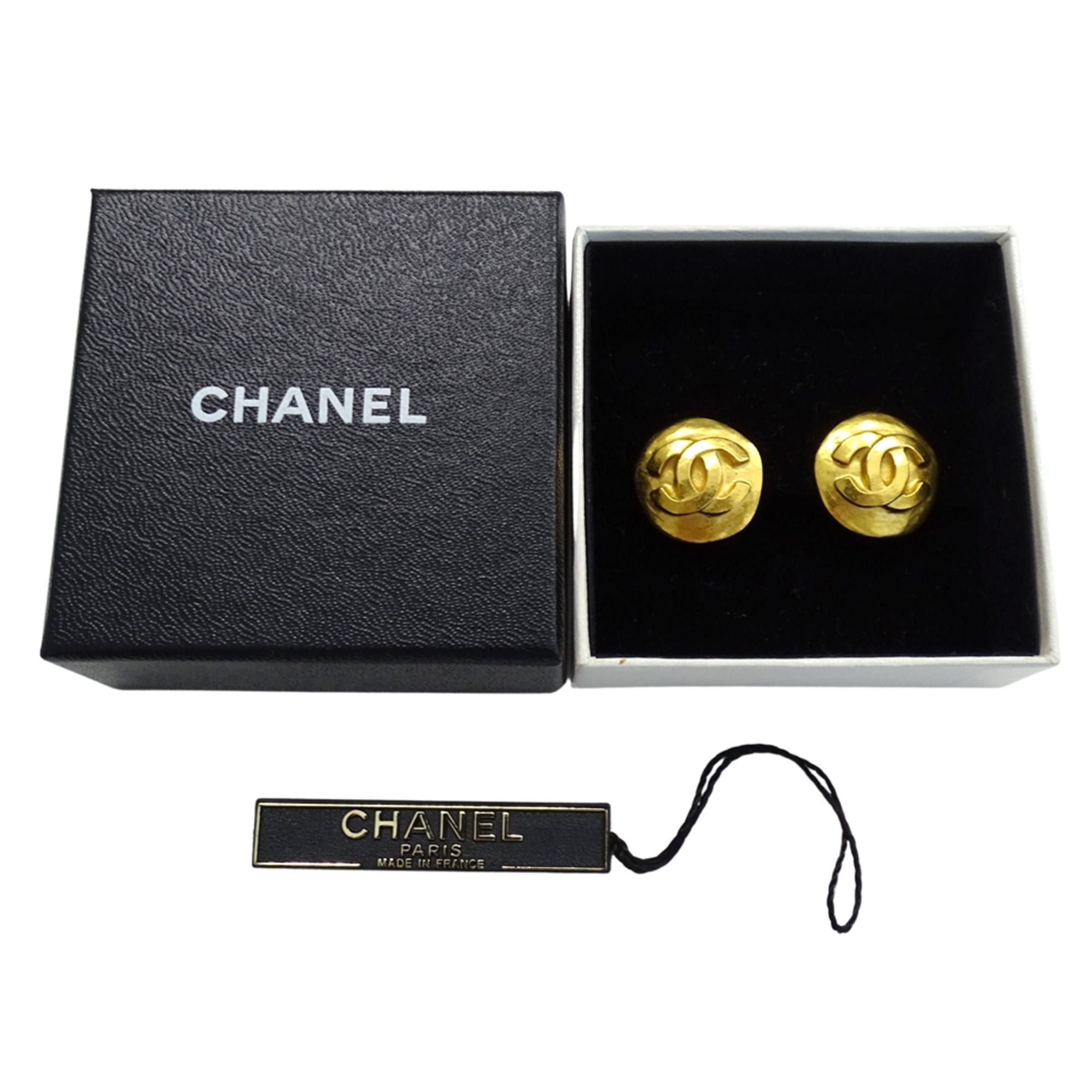 Chanel Chanel earrings, Coco Mark design, women's, brand name, GP gold, round. Size ONE SIZE - 7 Thumbnail