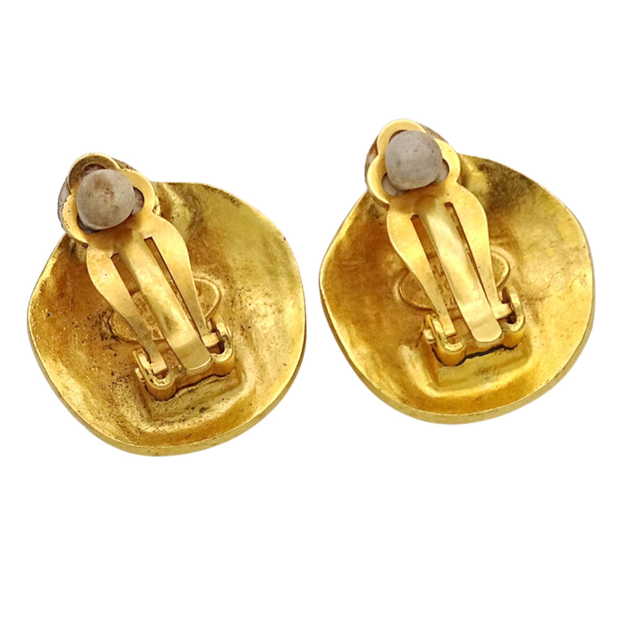 Chanel Chanel earrings, Coco Mark design, women's, brand name, GP gold, round. Size ONE SIZE - 4 Thumbnail