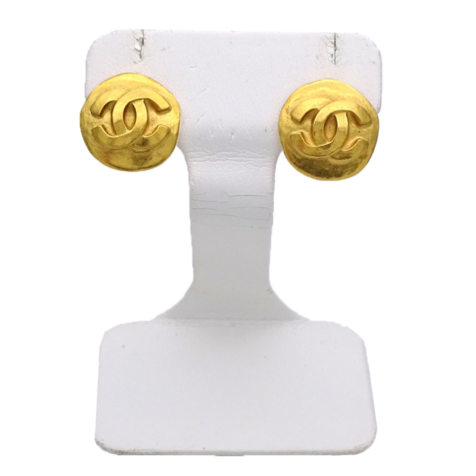 Chanel Chanel earrings, Coco Mark design, women's, brand name, GP gold, round. Size ONE SIZE - 2 Thumbnail