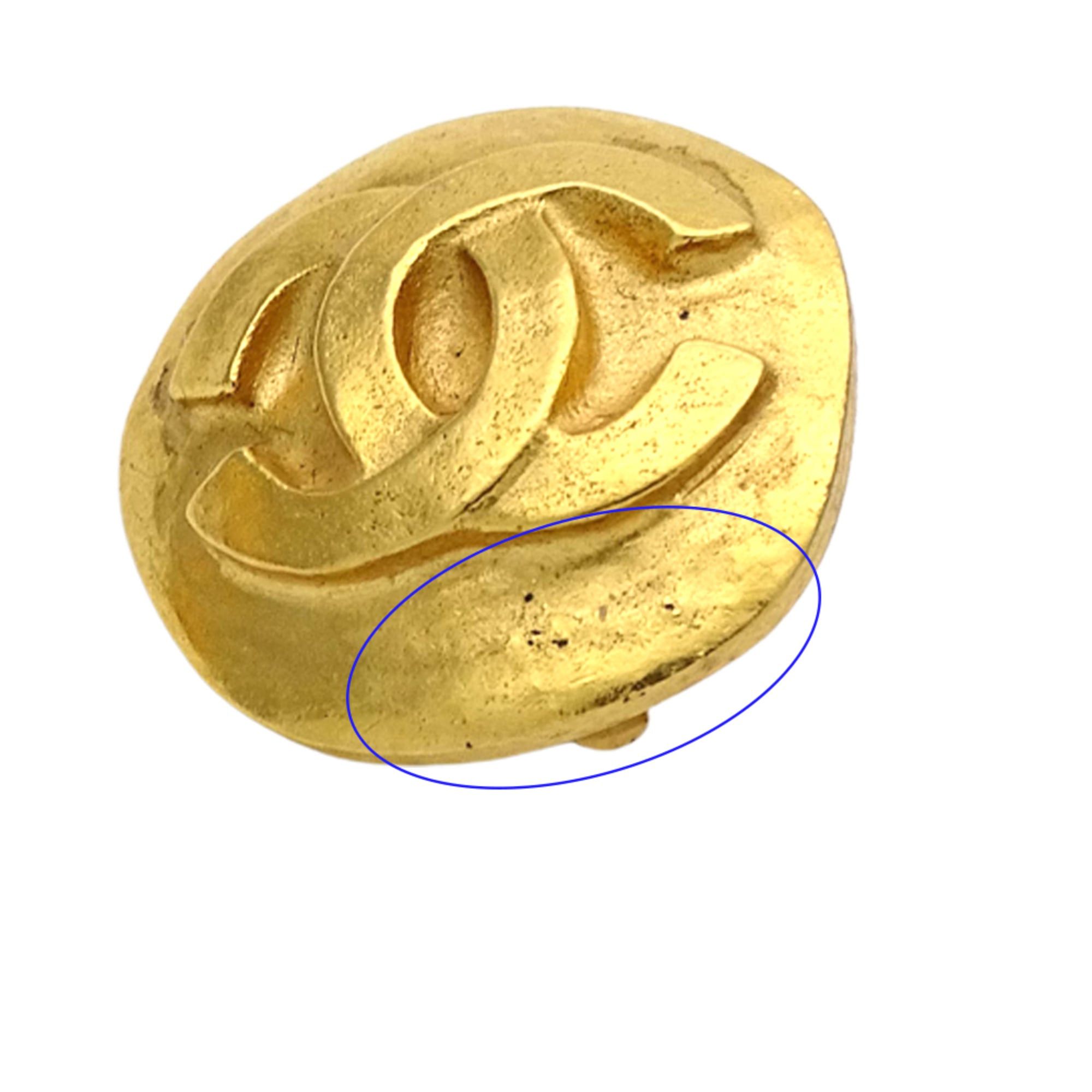 Chanel Chanel earrings, Coco Mark design, women's, brand name, GP gold, round. Size ONE SIZE - 9 Thumbnail