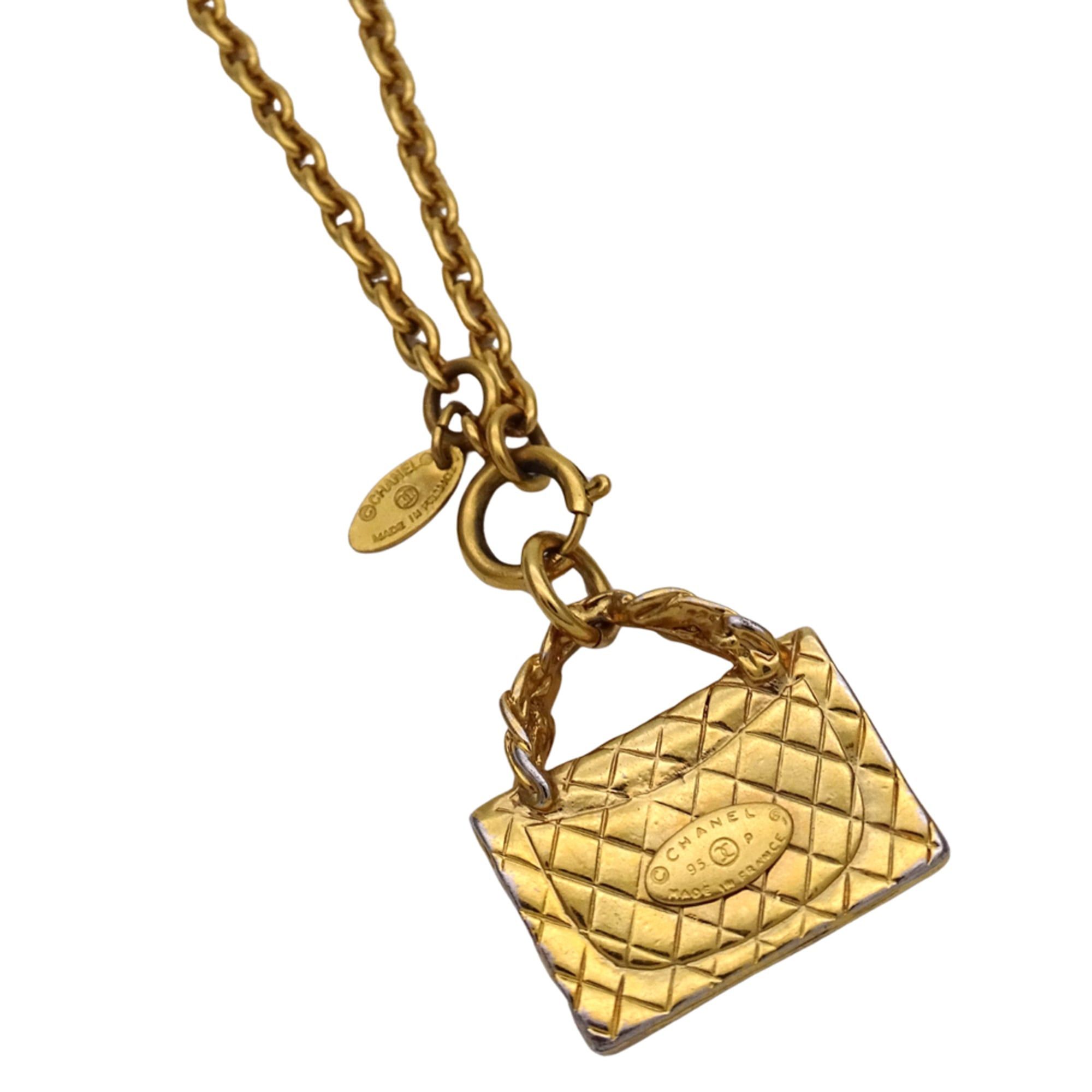 Chanel Chanel Matelassé Necklace for Women and Men, GP Gold, Handbag Motif, Long Size ONE SIZE - 4 Thumbnail