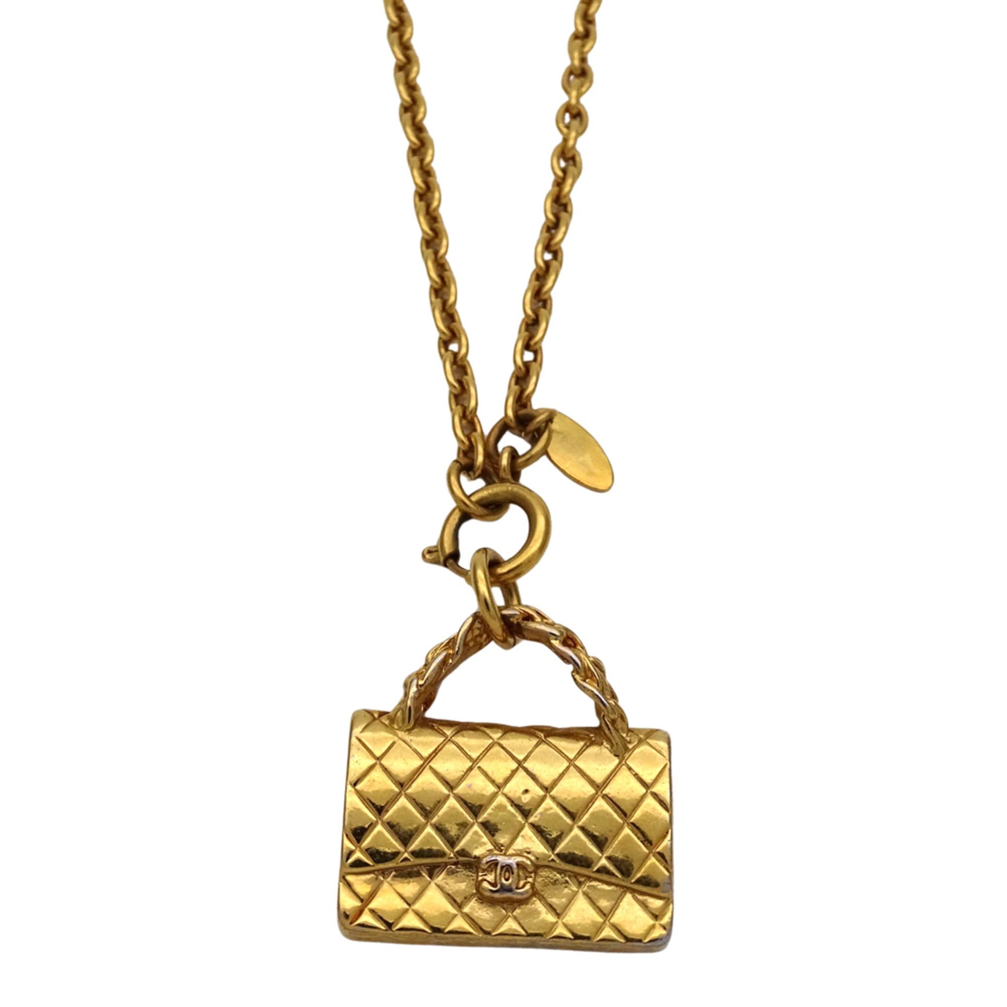 Chanel Chanel Matelassé Necklace for Women and Men, GP Gold, Handbag Motif, Long Size ONE SIZE - 2 Thumbnail