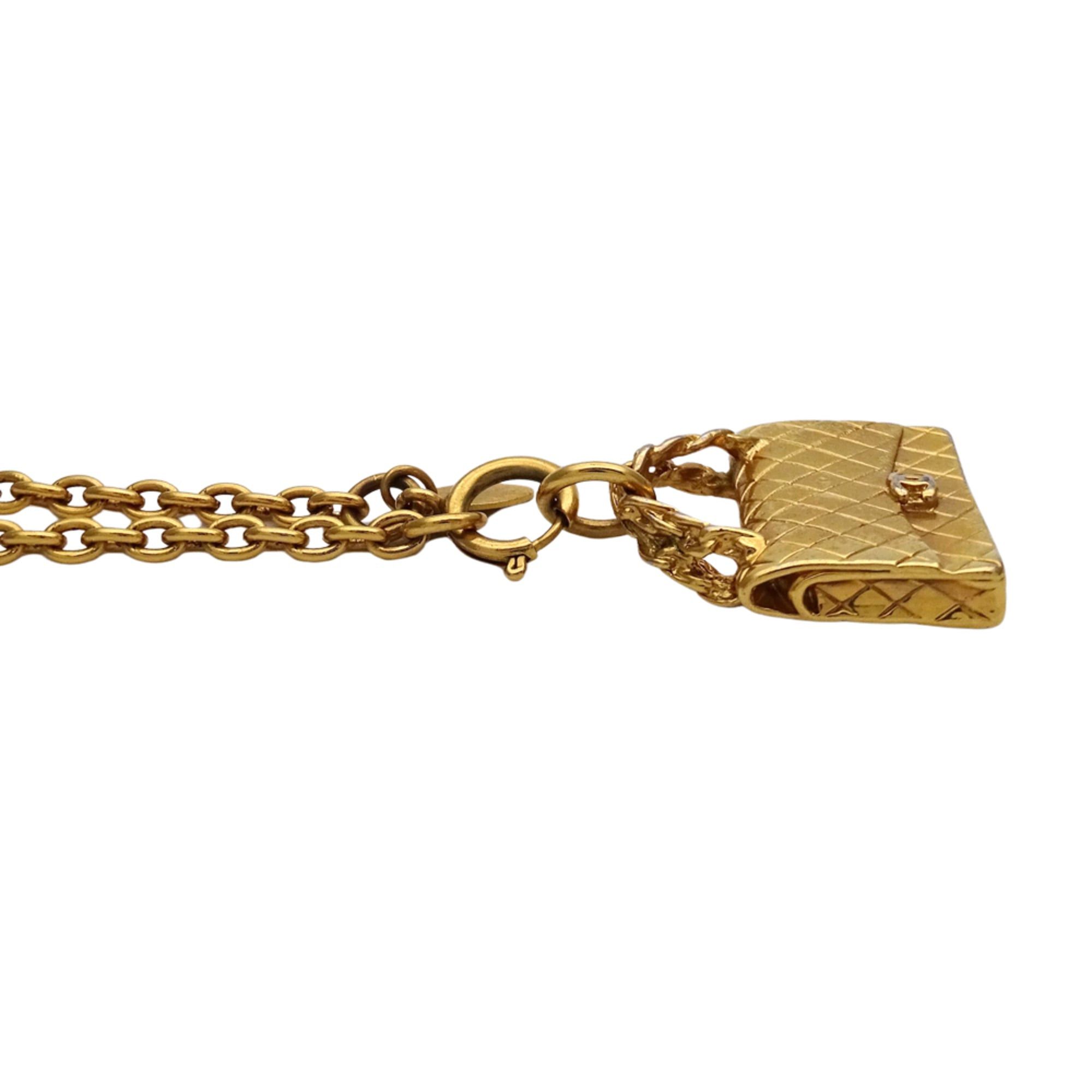 Chanel Chanel Matelassé Necklace for Women and Men, GP Gold, Handbag Motif, Long Size ONE SIZE - 3 Thumbnail