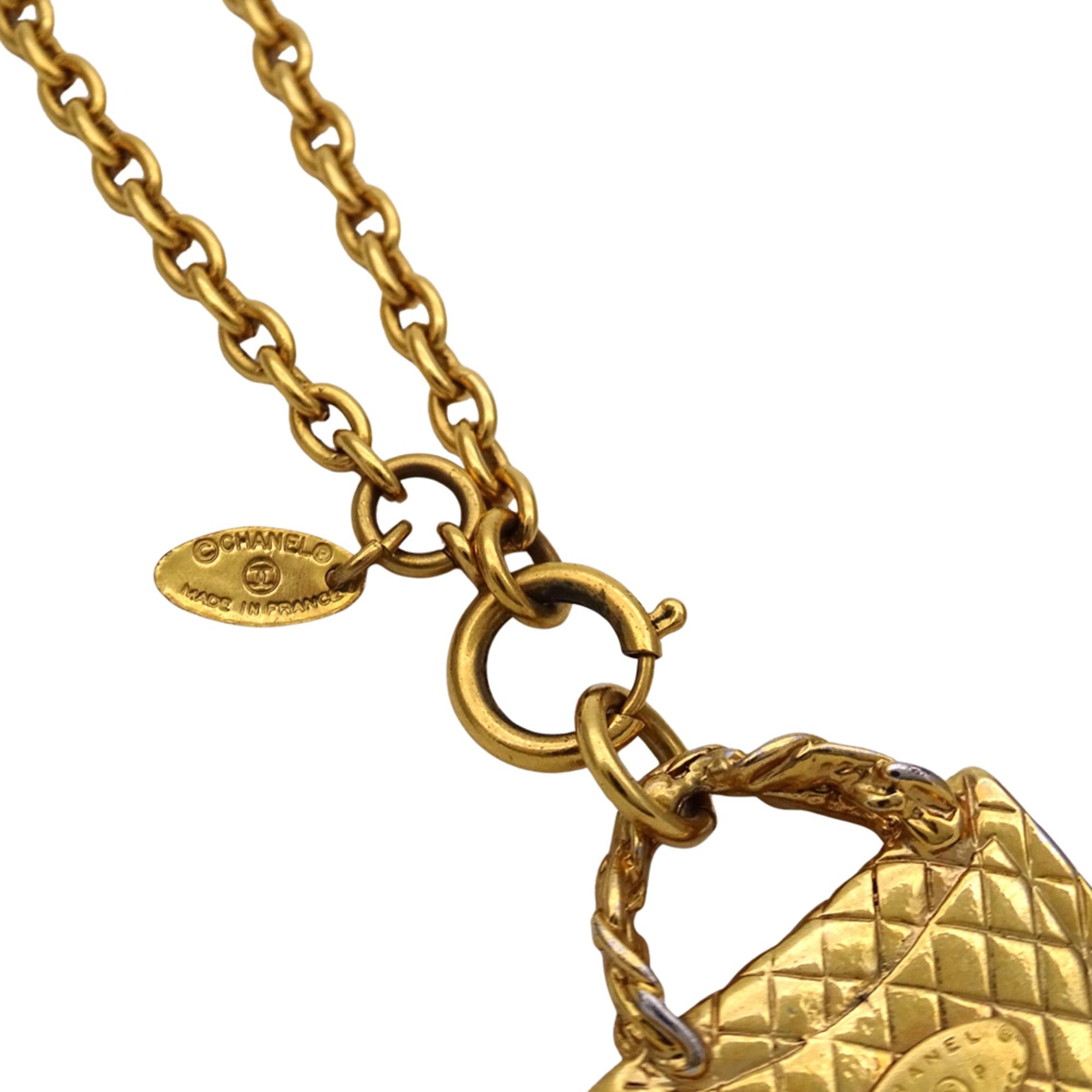 Chanel Chanel Matelassé Necklace for Women and Men, GP Gold, Handbag Motif, Long Size ONE SIZE - 10 Thumbnail