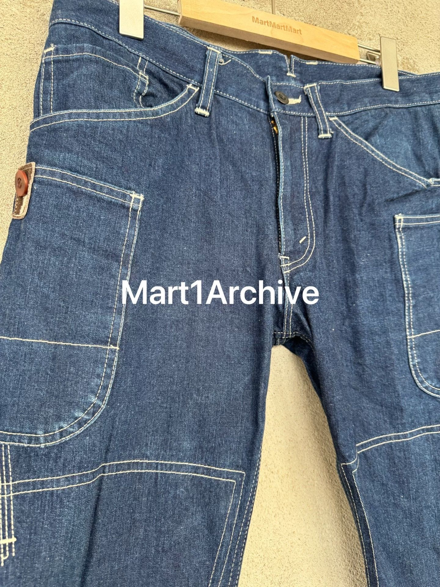 Junya Watanabe Junya Watanabe CDG Contrast Stitch Denim Jeans Size 33 Size US 33 - 4 Thumbnail