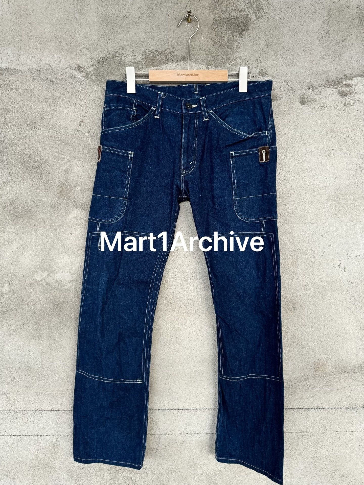 Junya Watanabe Junya Watanabe CDG Contrast Stitch Denim Jeans Size 33 Size US 33 - 2 Thumbnail