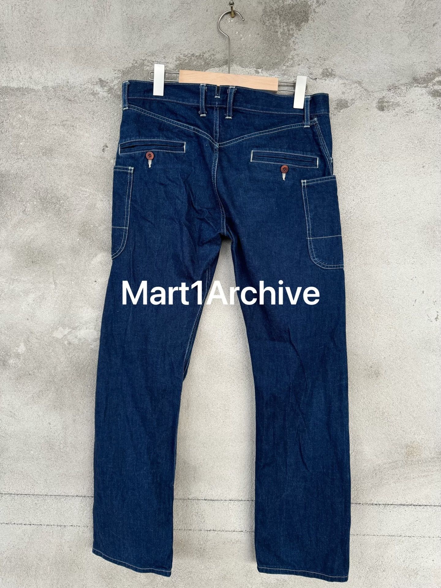 Junya Watanabe Junya Watanabe CDG Contrast Stitch Denim Jeans Size 33 Size US 33 - 3 Thumbnail