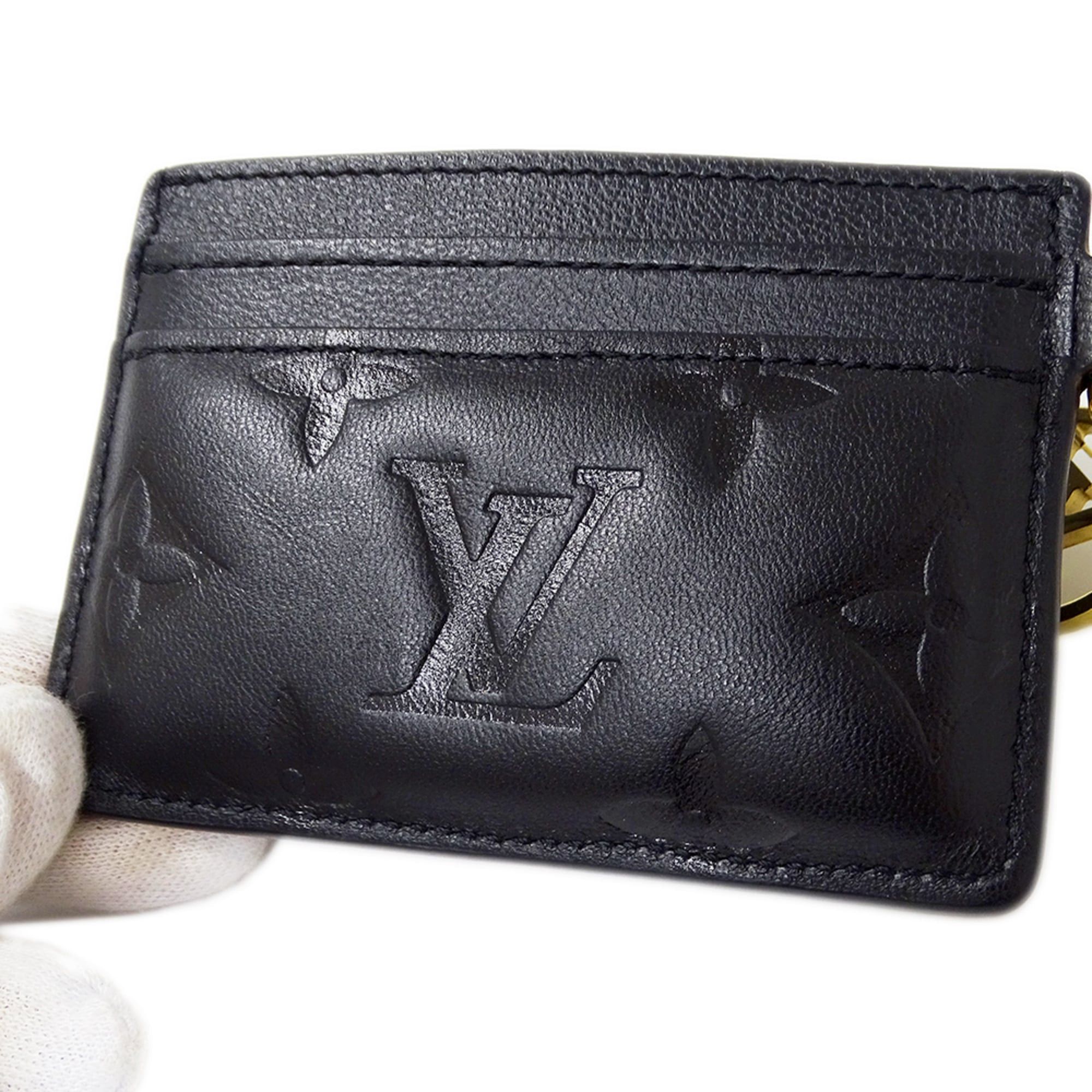 Louis Vuitton Louis Vuitton Business Card Holder/Card Case Monogram Women's Brand Portecarte Coussin Lambskin Leather Noir M82748 Black Size ONE SIZE - 8 Thumbnail